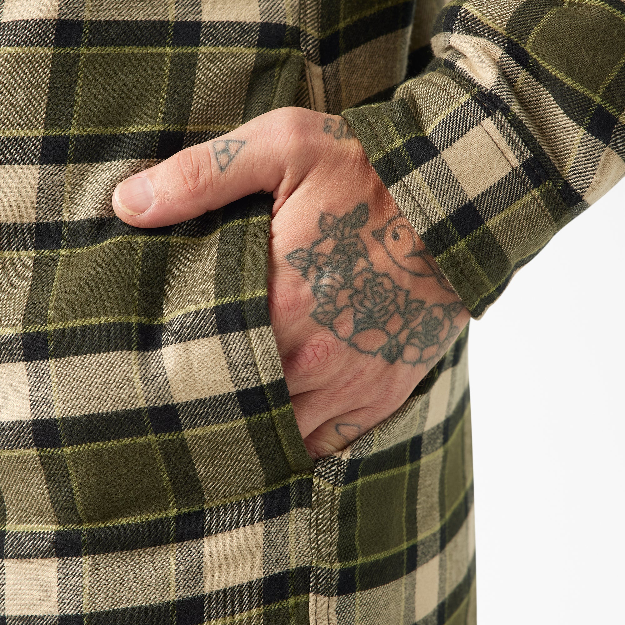 Water Repellent Flannel Hooded Shirt Jacket - Image 8