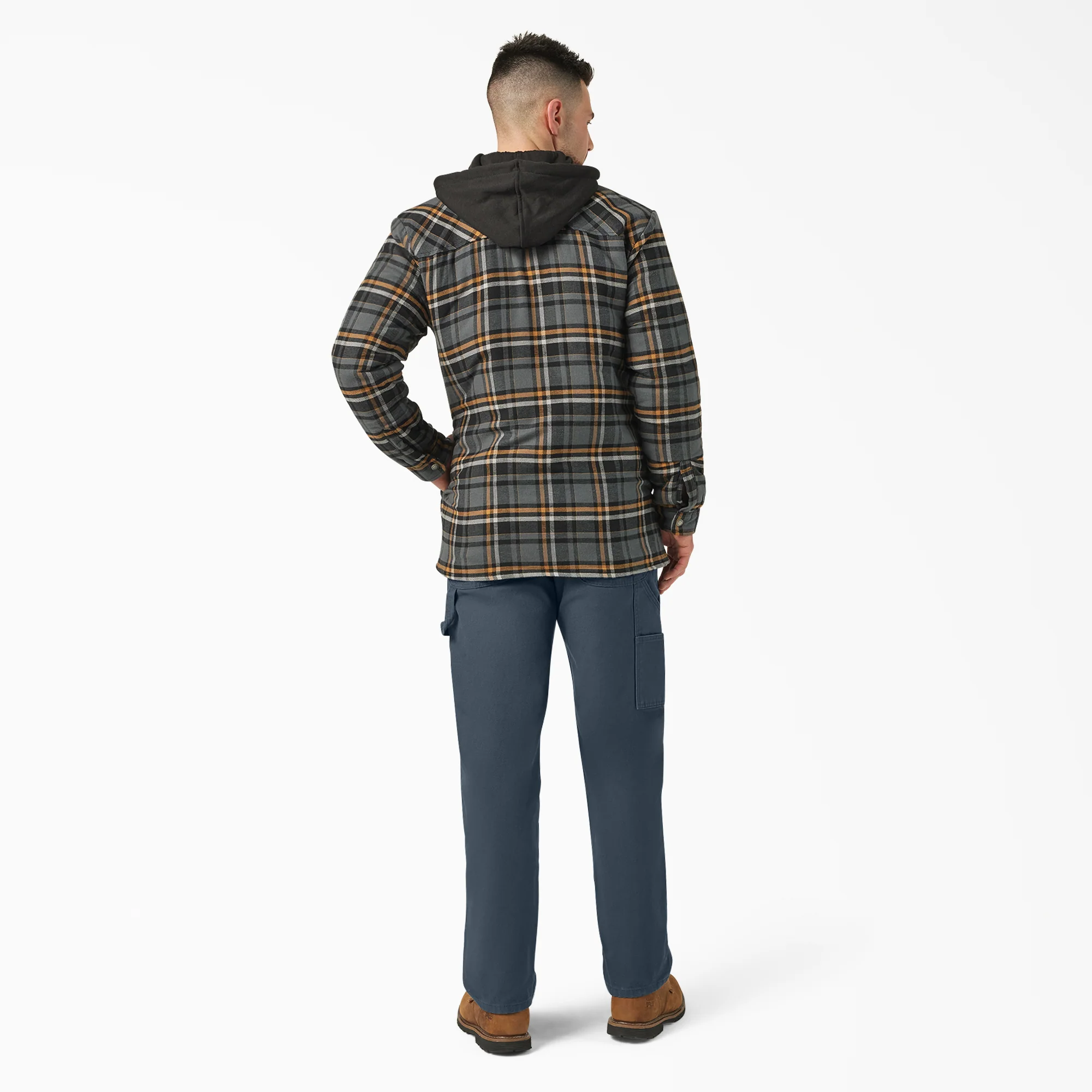 Water Repellent Flannel Hooded Shirt Jacket - Image 5