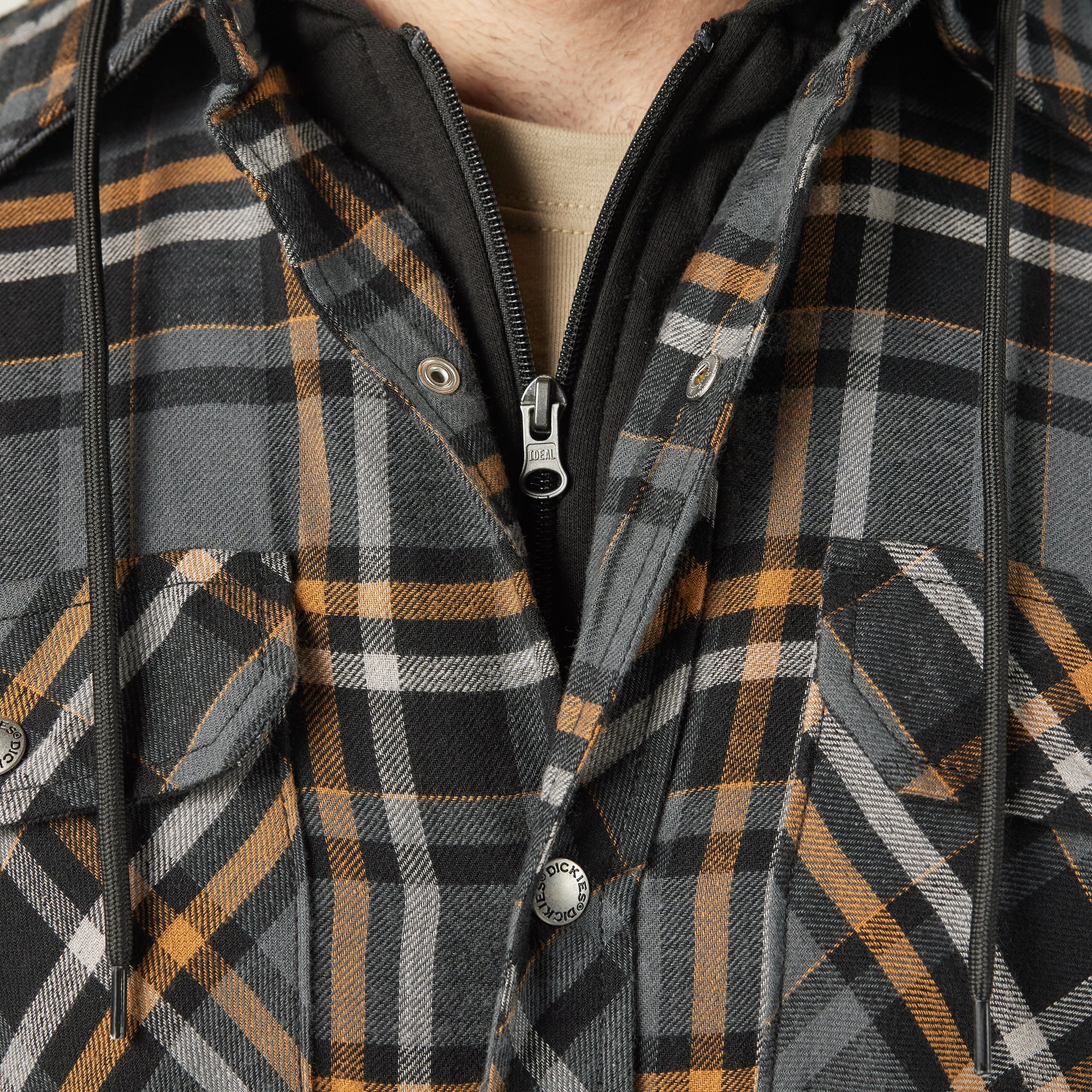 Water Repellent Flannel Hooded Shirt Jacket - Image 7