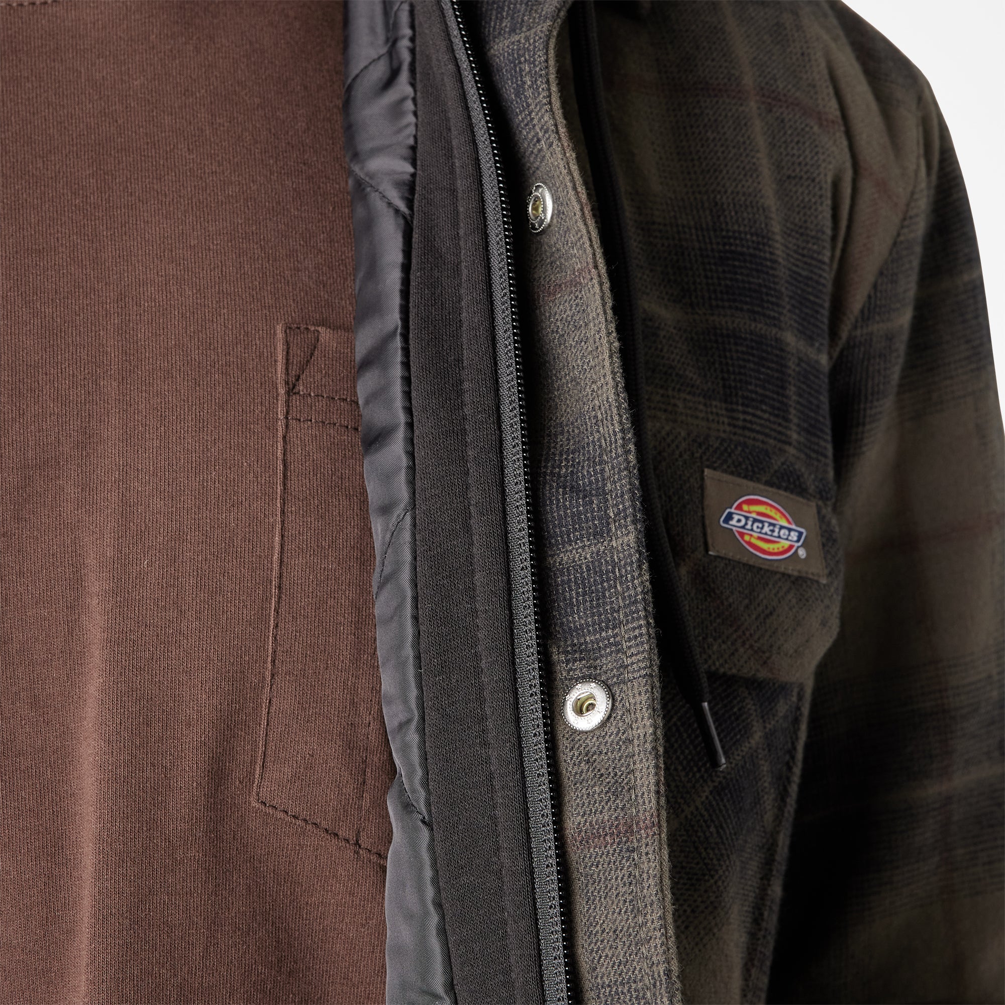Water Repellent Flannel Hooded Shirt Jacket - Image 9