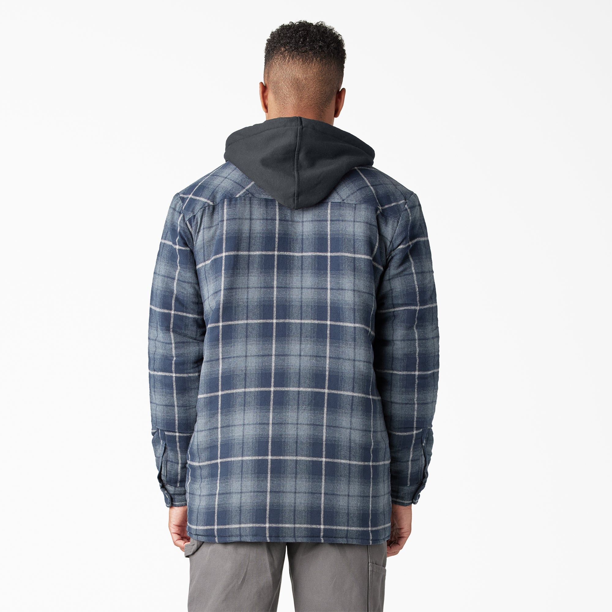 Water Repellent Flannel Hooded Shirt Jacket - Image 2