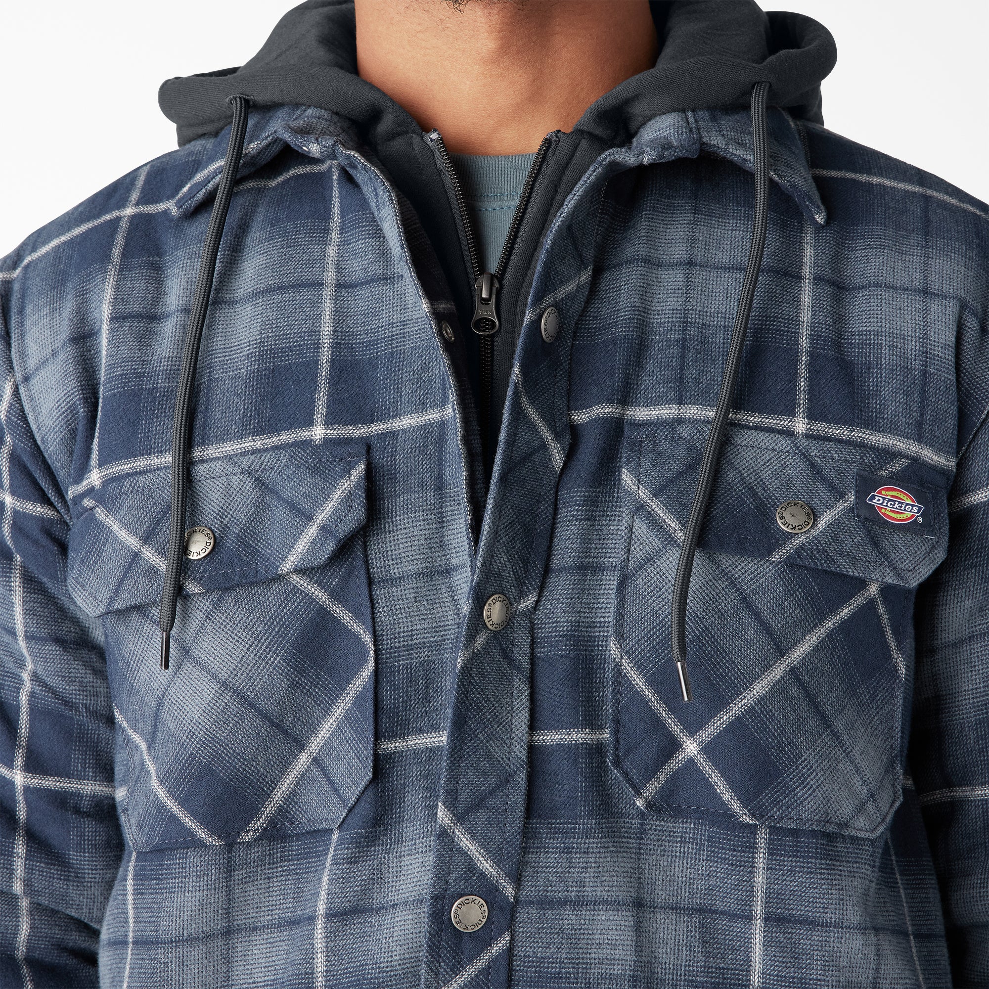 Water Repellent Flannel Hooded Shirt Jacket - Image 6