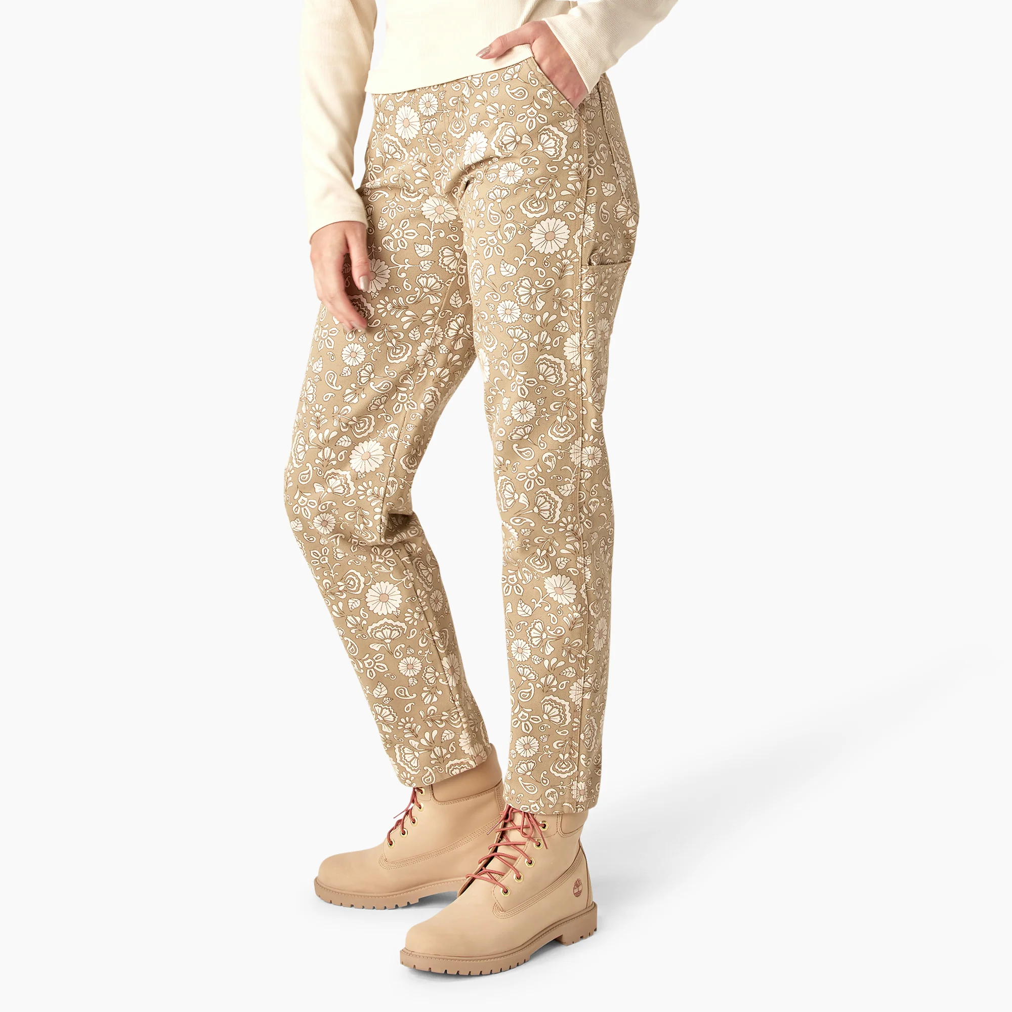 Women’s Ellis Floral Duck Canvas Pants - Image 3