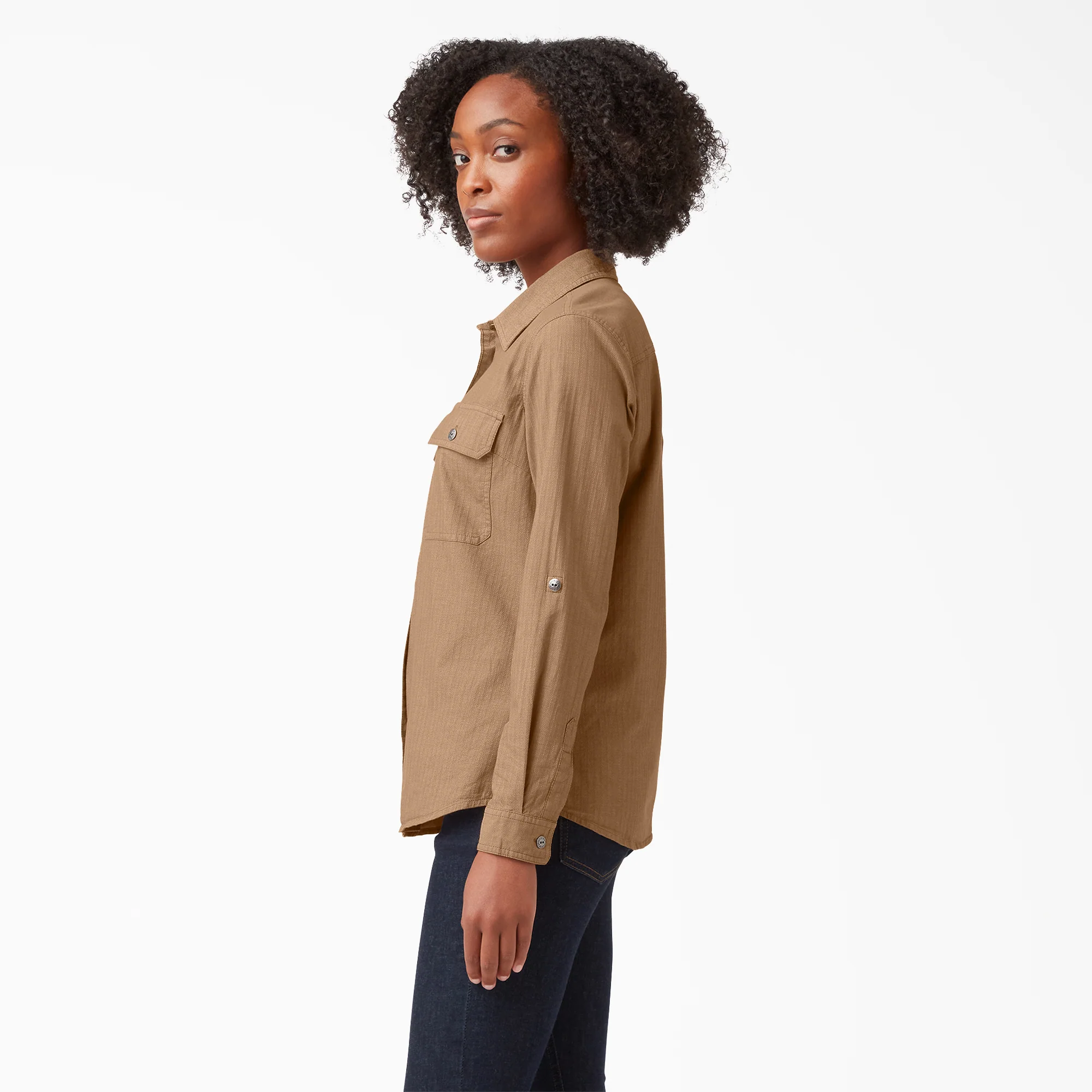 Women’s Long Sleeve Roll-Tab Work Shirt - Image 3