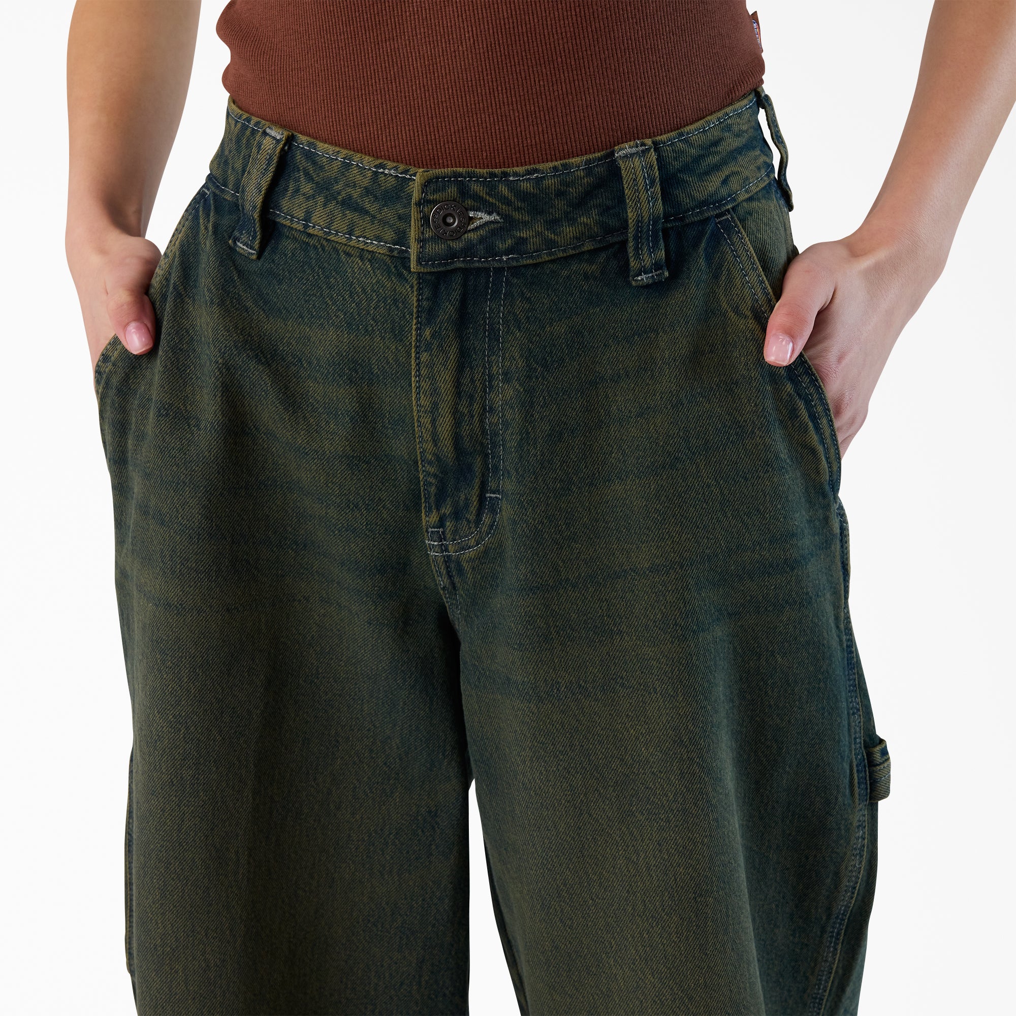 Women’s Loose Fit Denim Carpenter Jeans - Image 7