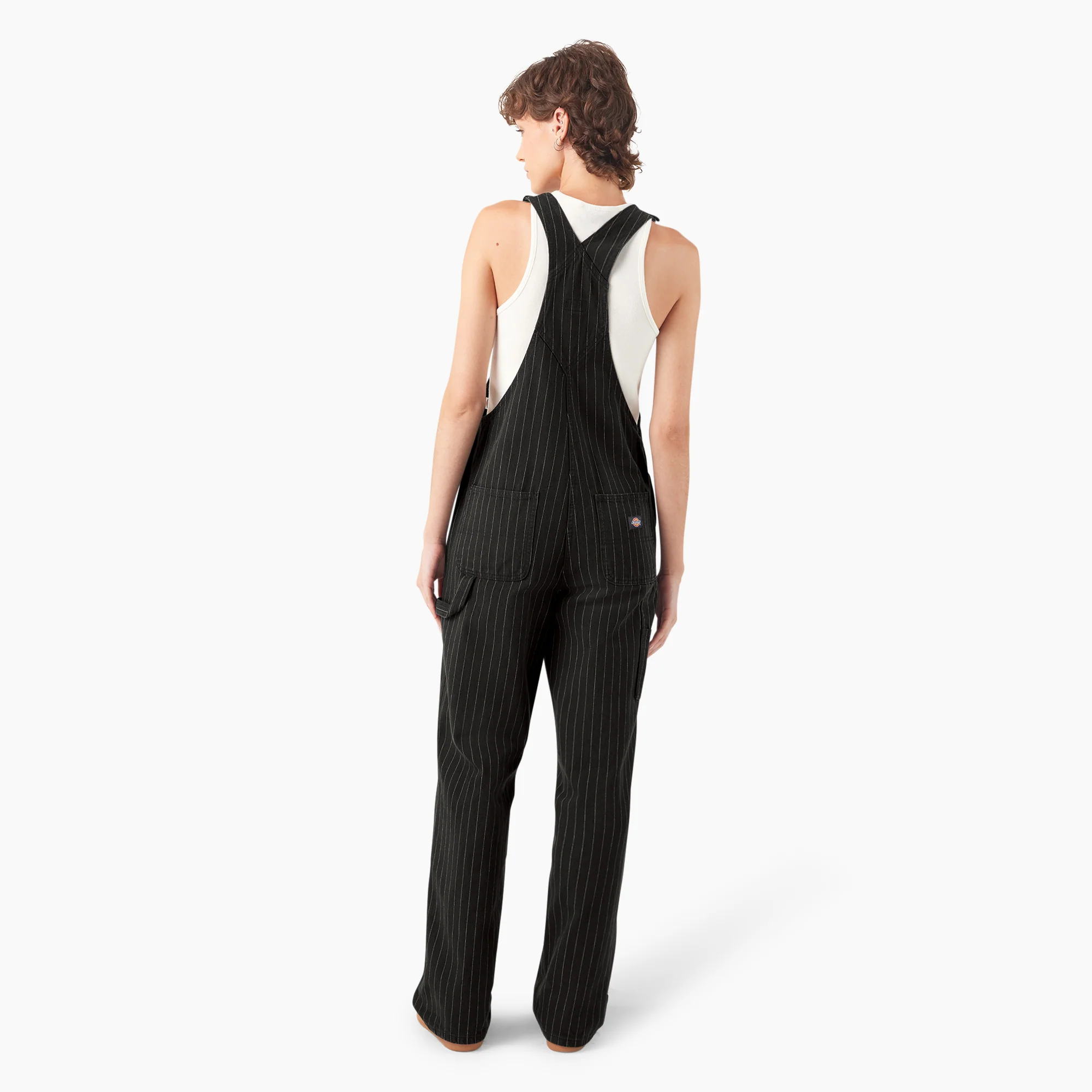 Women’s Pinstripe Service Bib Overalls - Image 2