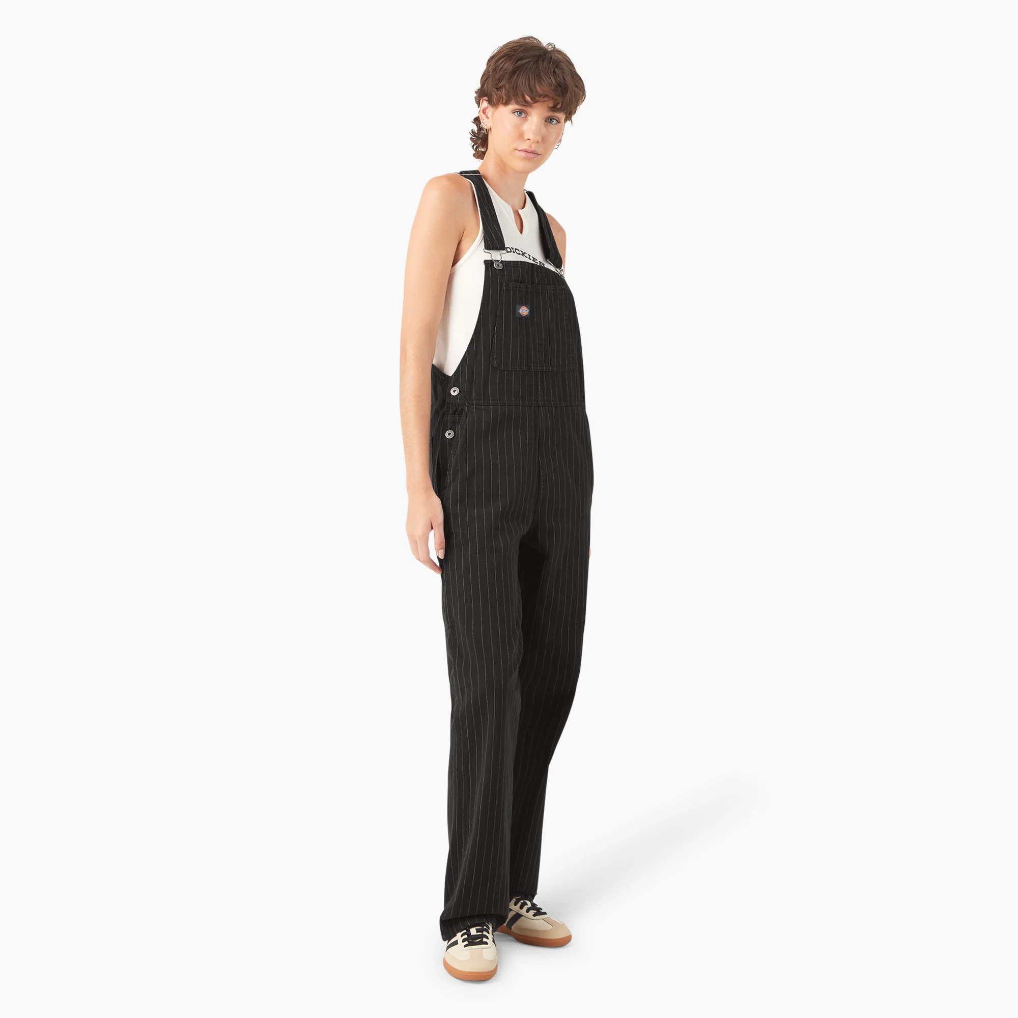Women’s Pinstripe Service Bib Overalls - Image 4