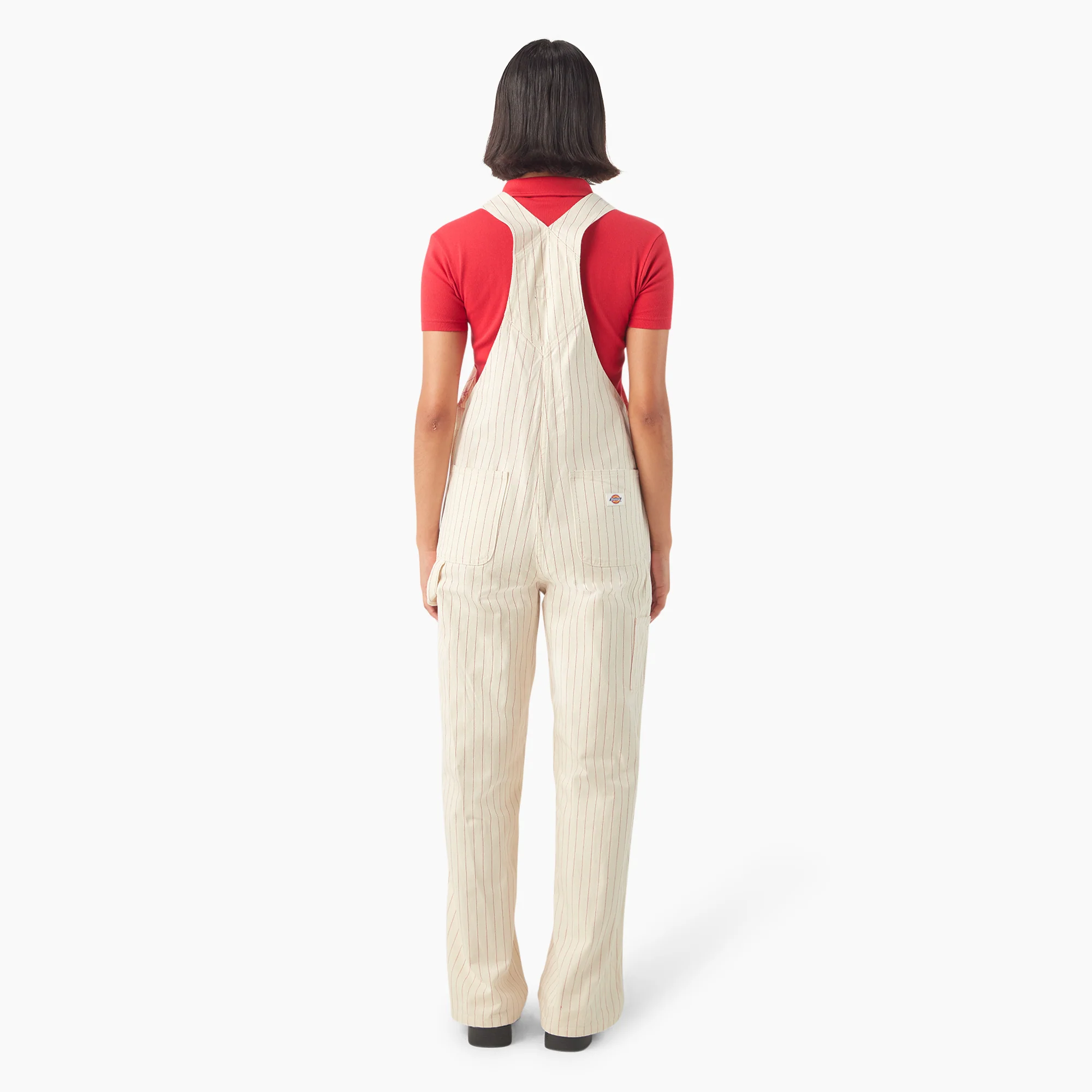 Women’s Pinstripe Service Bib Overalls - Image 2