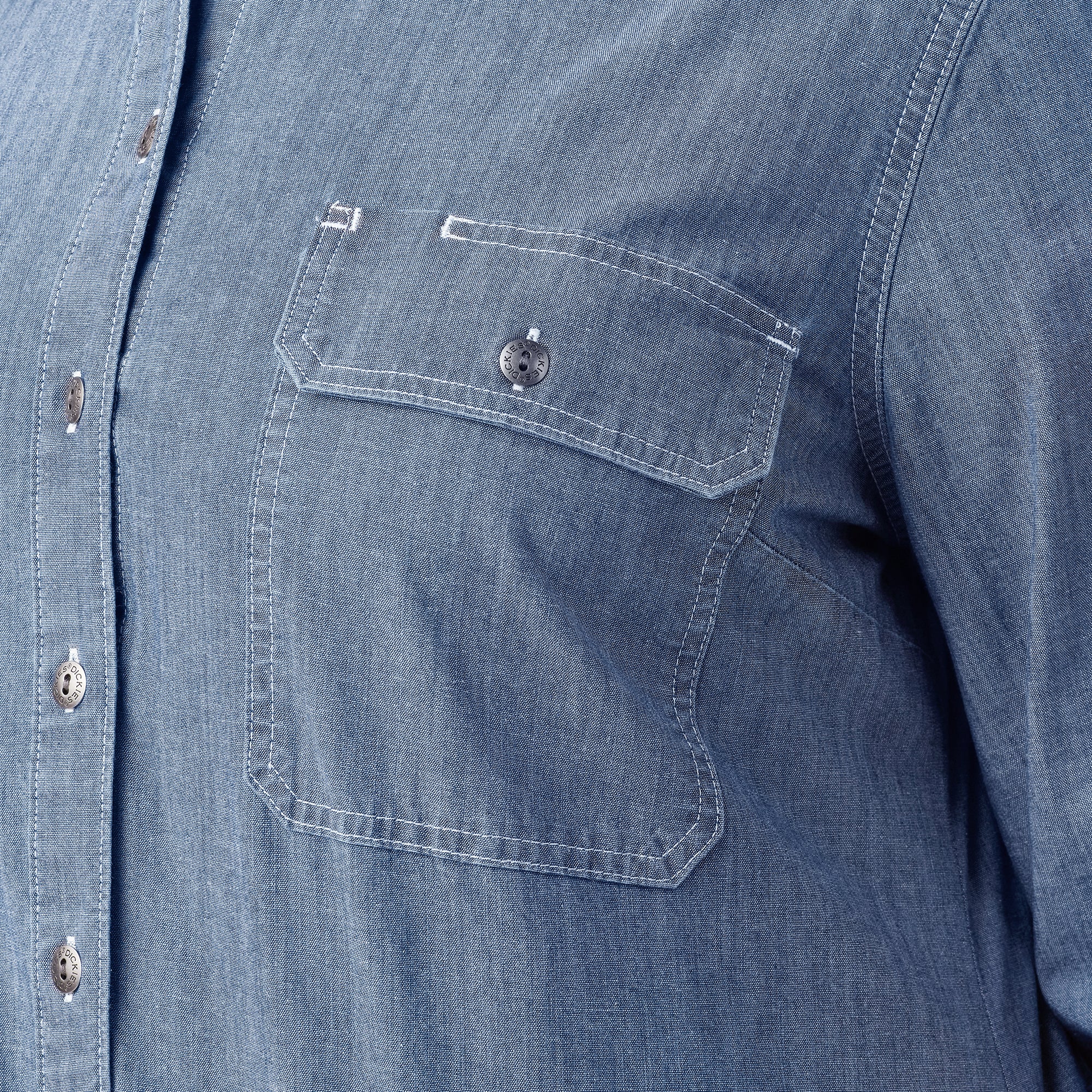 Women’s Plus Chambray Roll-Tab Work Shirt - Image 5