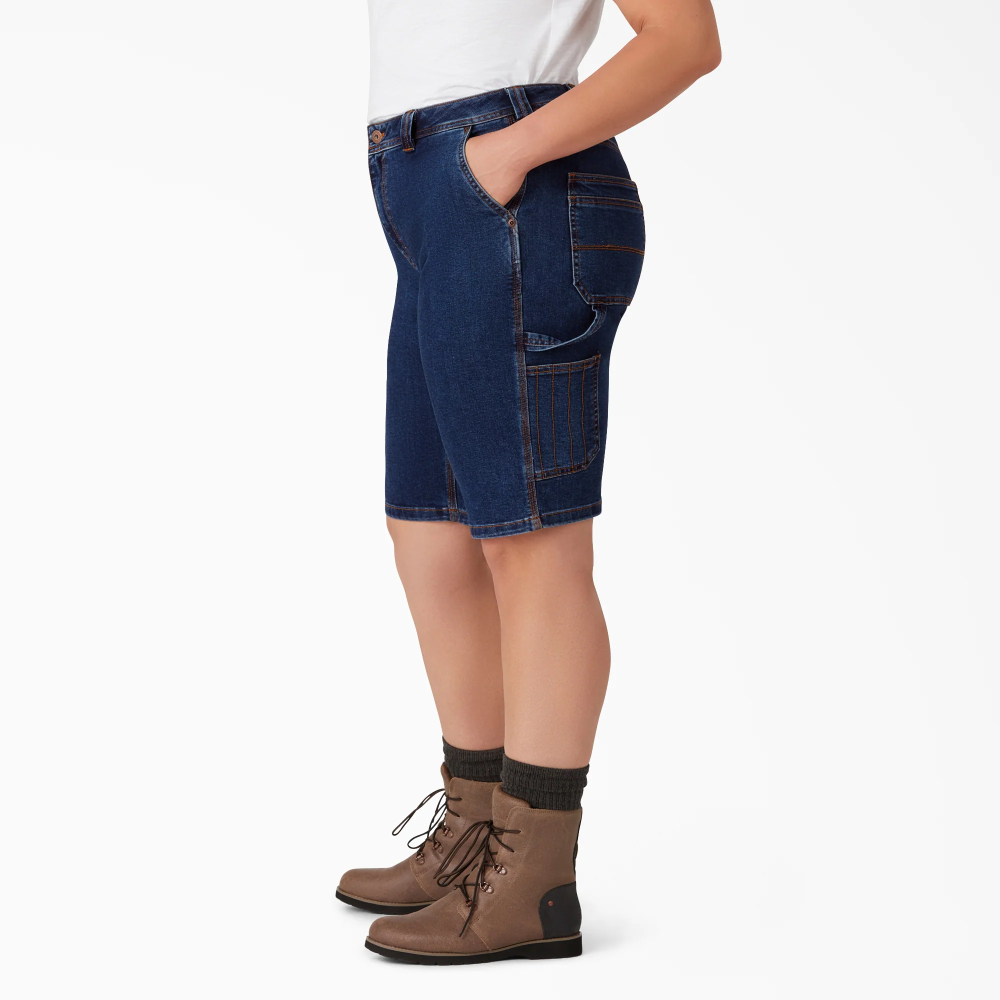 Women’s Plus Relaxed Fit Carpenter Shorts, 11" - Image 3