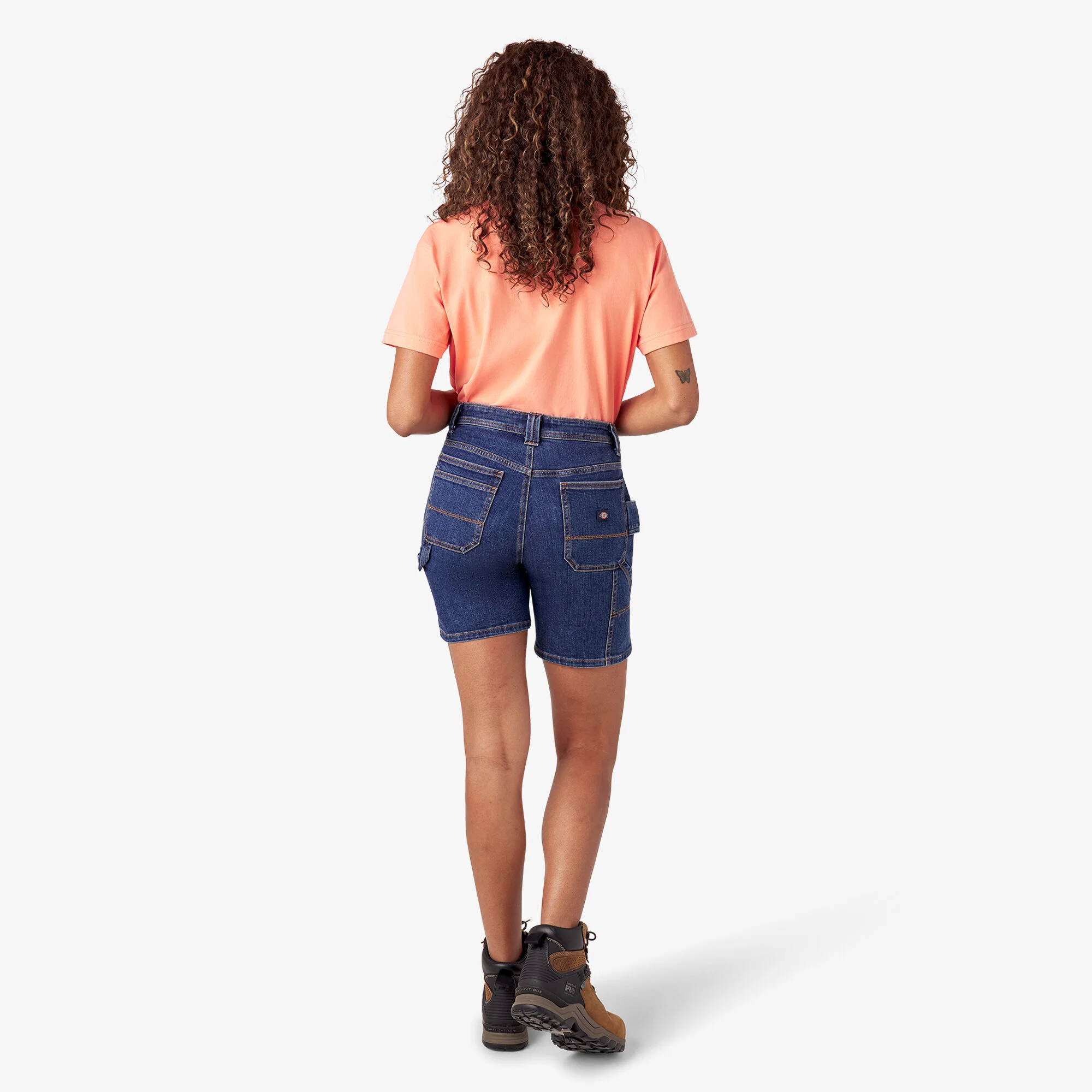 Women’s Relaxed Fit Denim Carpenter Shorts, 7" - Image 6
