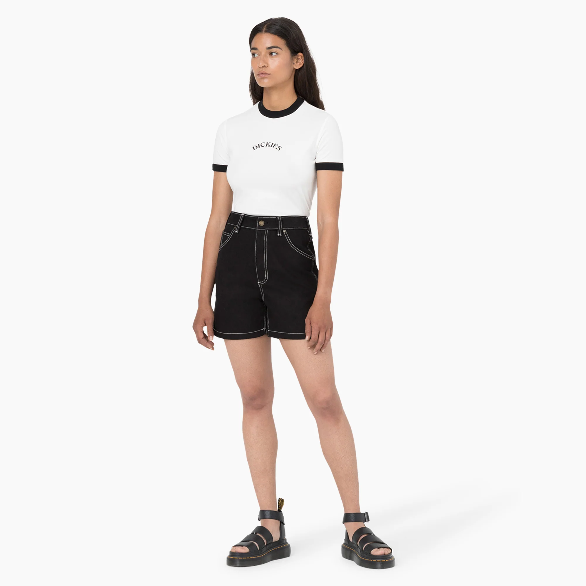 Women's Carpenter Jean Shorts, 5" - Image 5