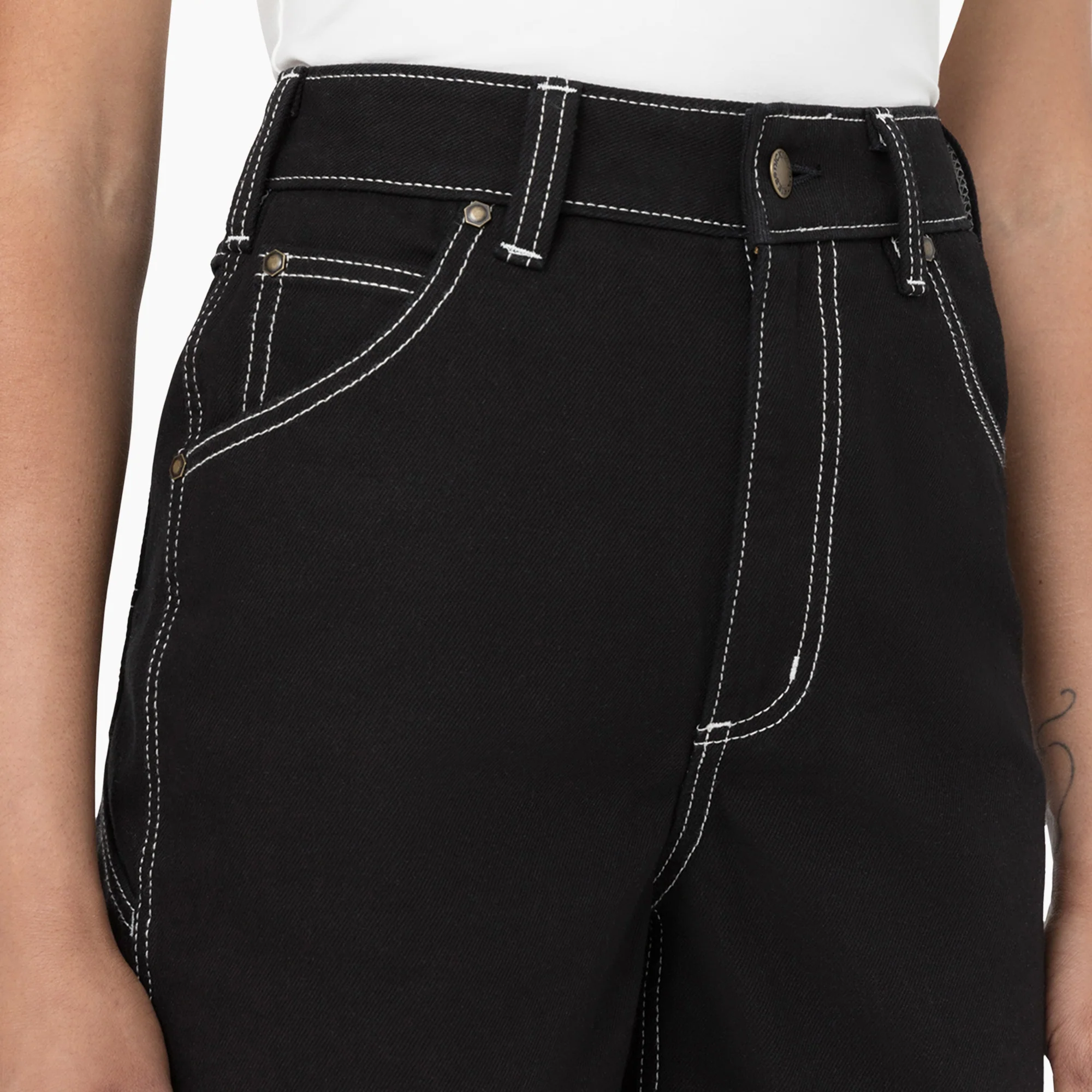 Women's Carpenter Jean Shorts, 5" - Image 6