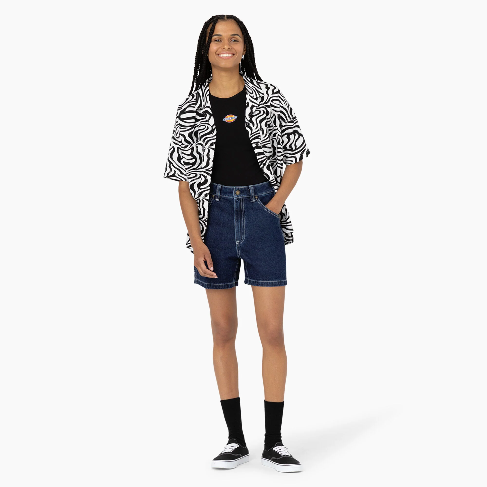 Women's Carpenter Jean Shorts, 5" - Image 5