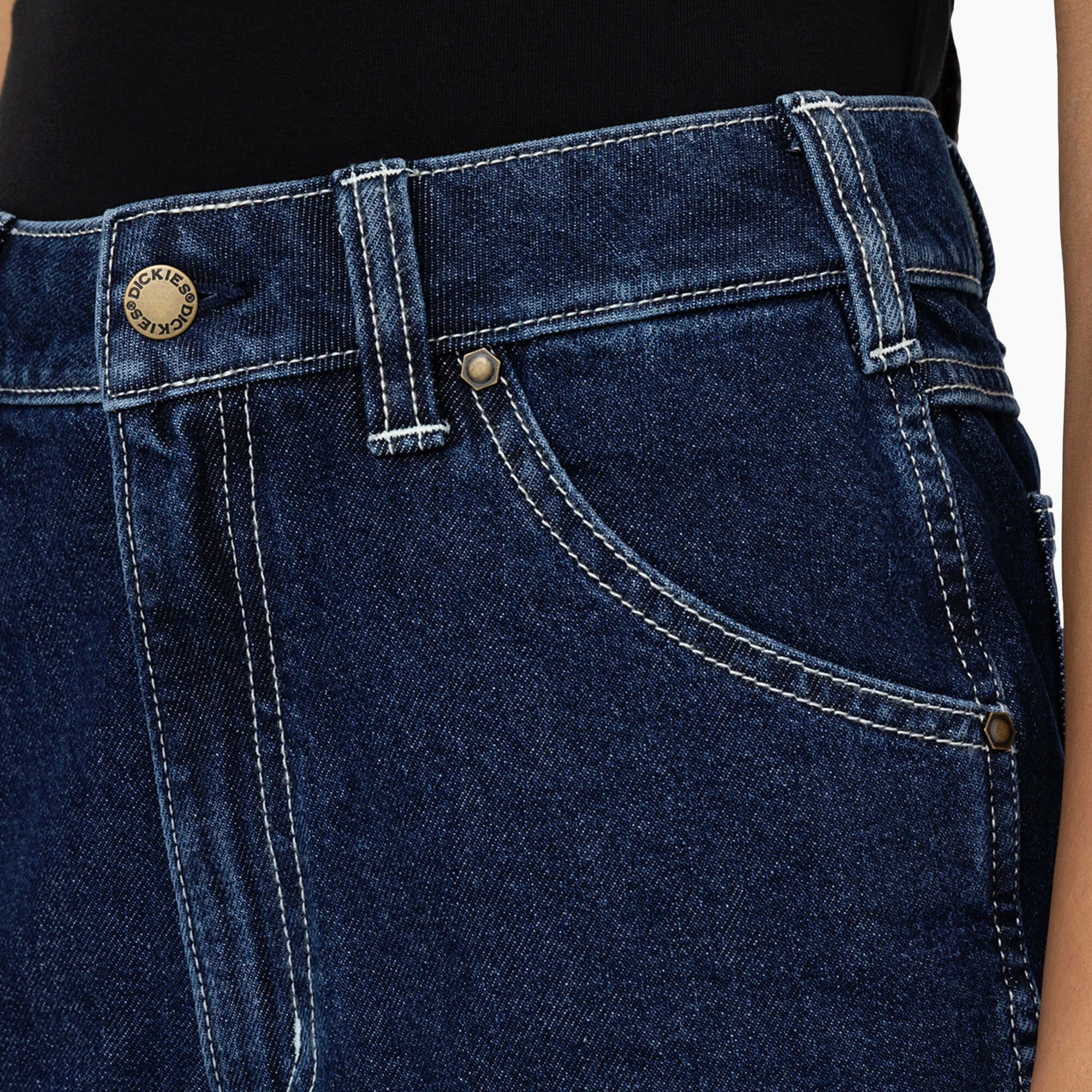 Women's Carpenter Jean Shorts, 5" - Image 6