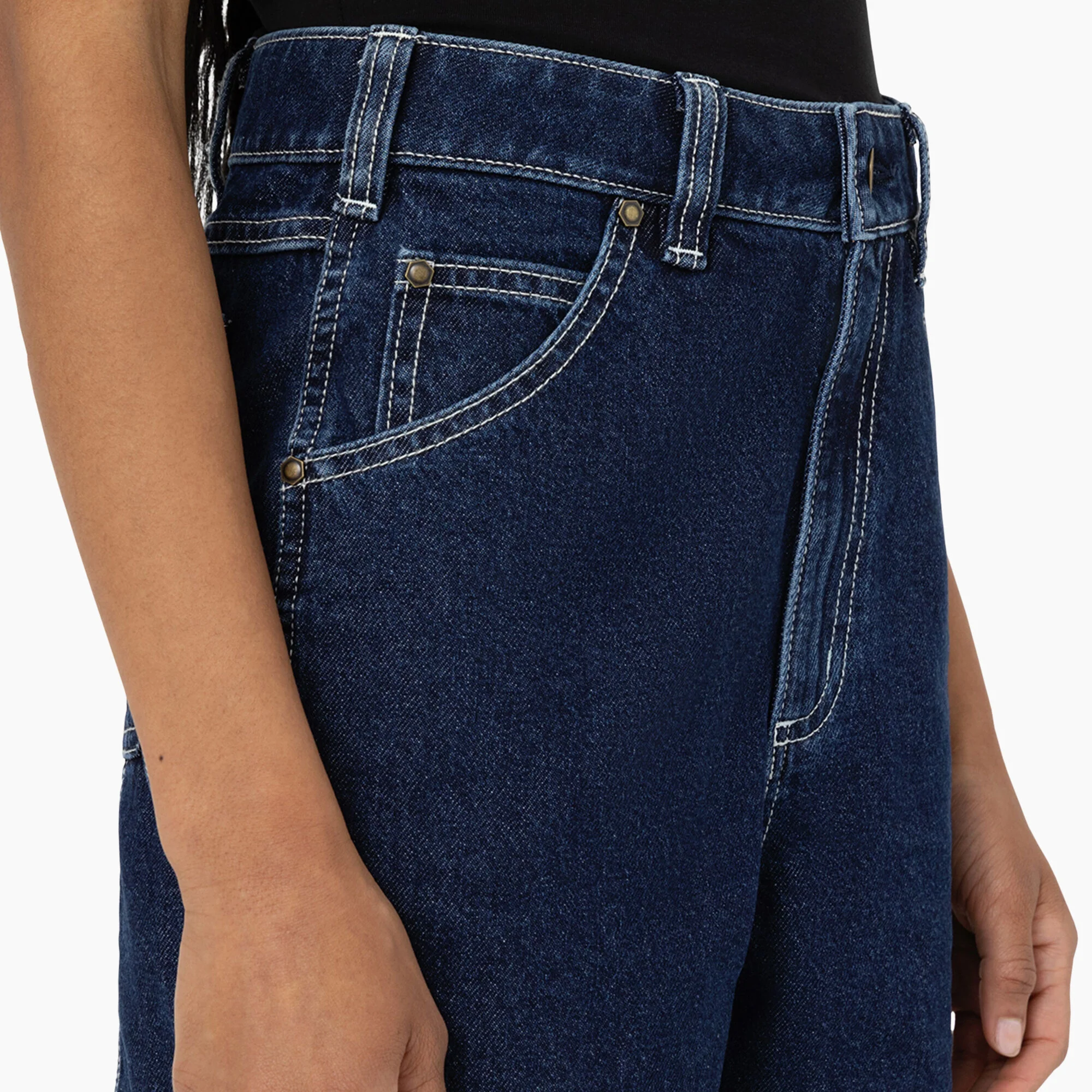 Women's Carpenter Jean Shorts, 5" - Image 7