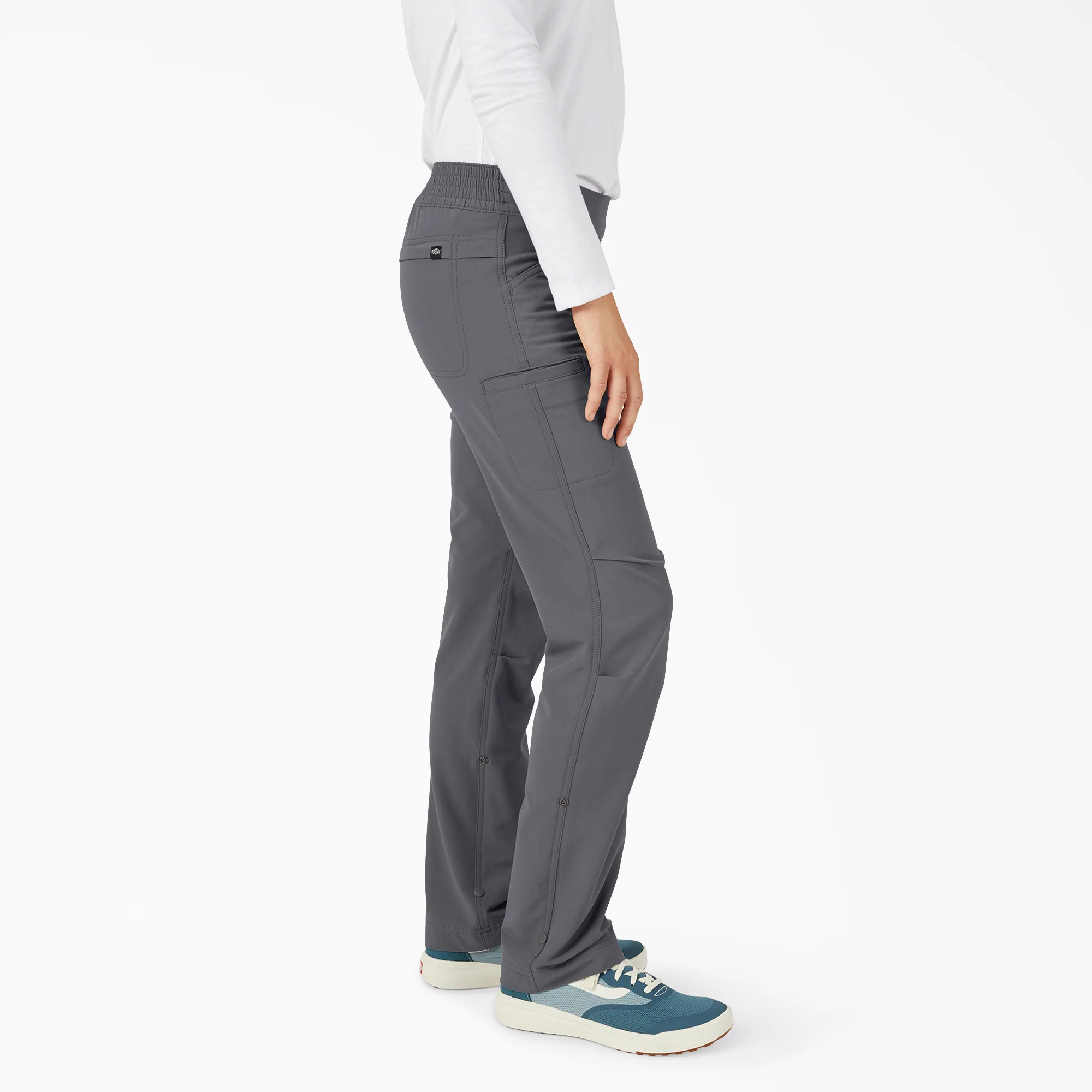 Women's Cooling Relaxed Straight Fit Roll-Up Pants - Image 3