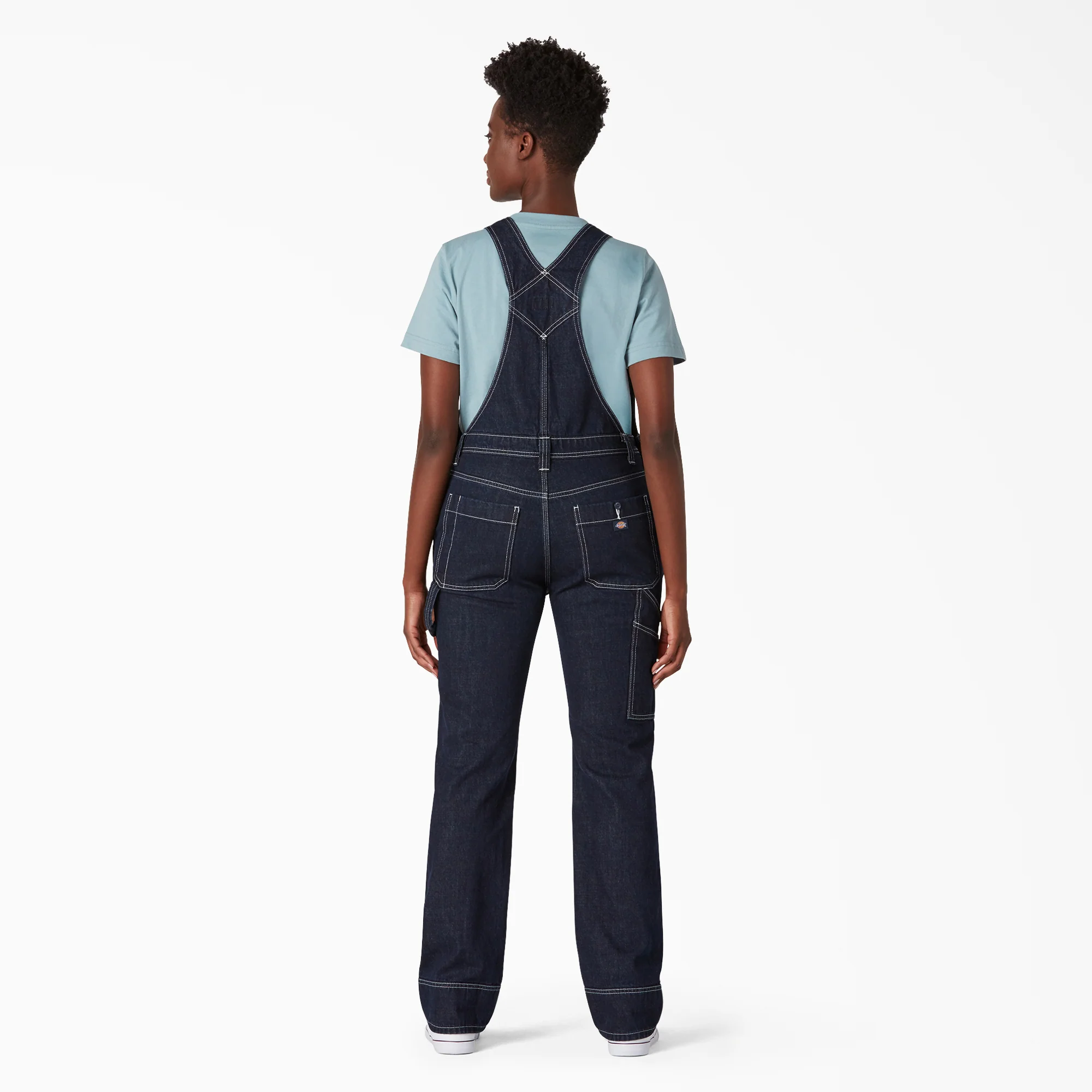 Women's Denim Double Knee Bib Overalls - Image 2