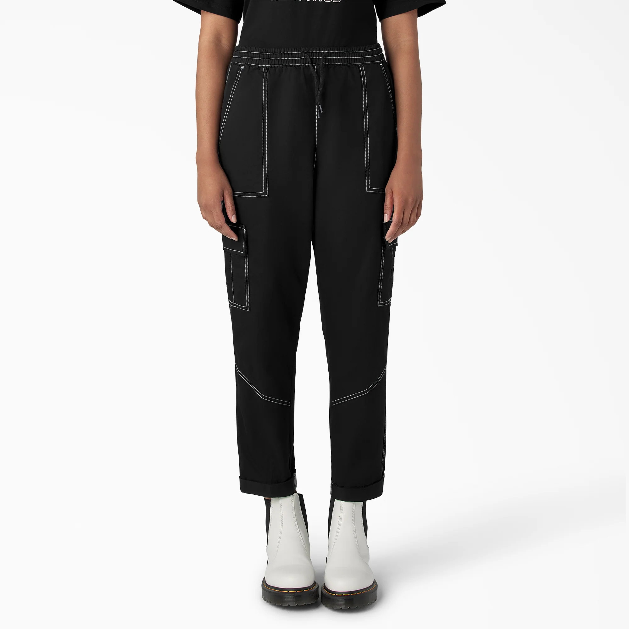 Women's Drawstring Cargo Pants - Image 11