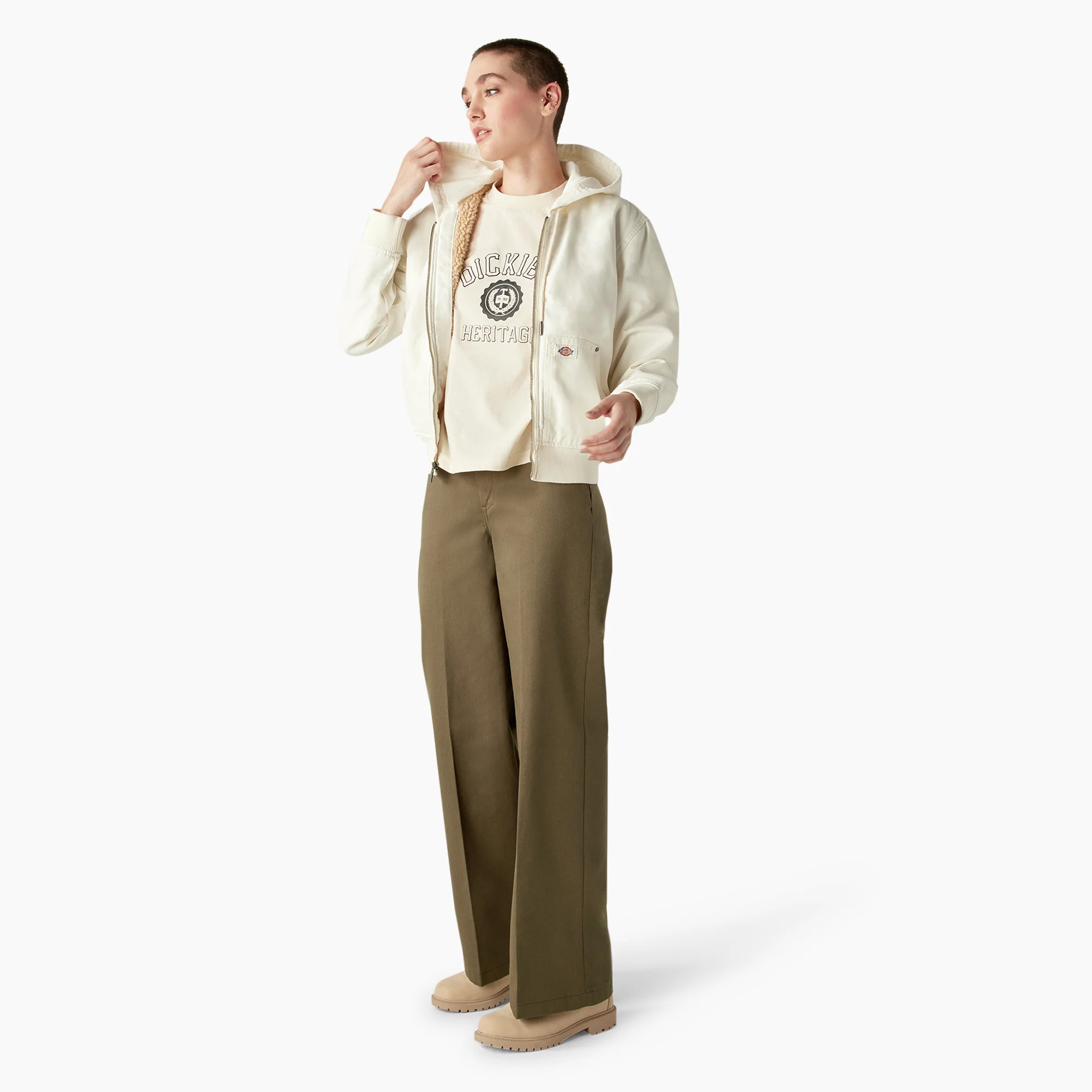Women's Duck Canvas Fleece Lined Jacket - Image 4