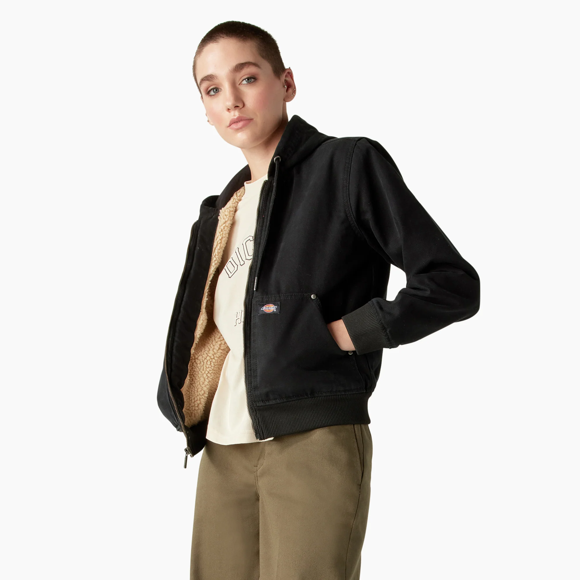 Women's Duck Canvas Fleece Lined Jacket - Image 3