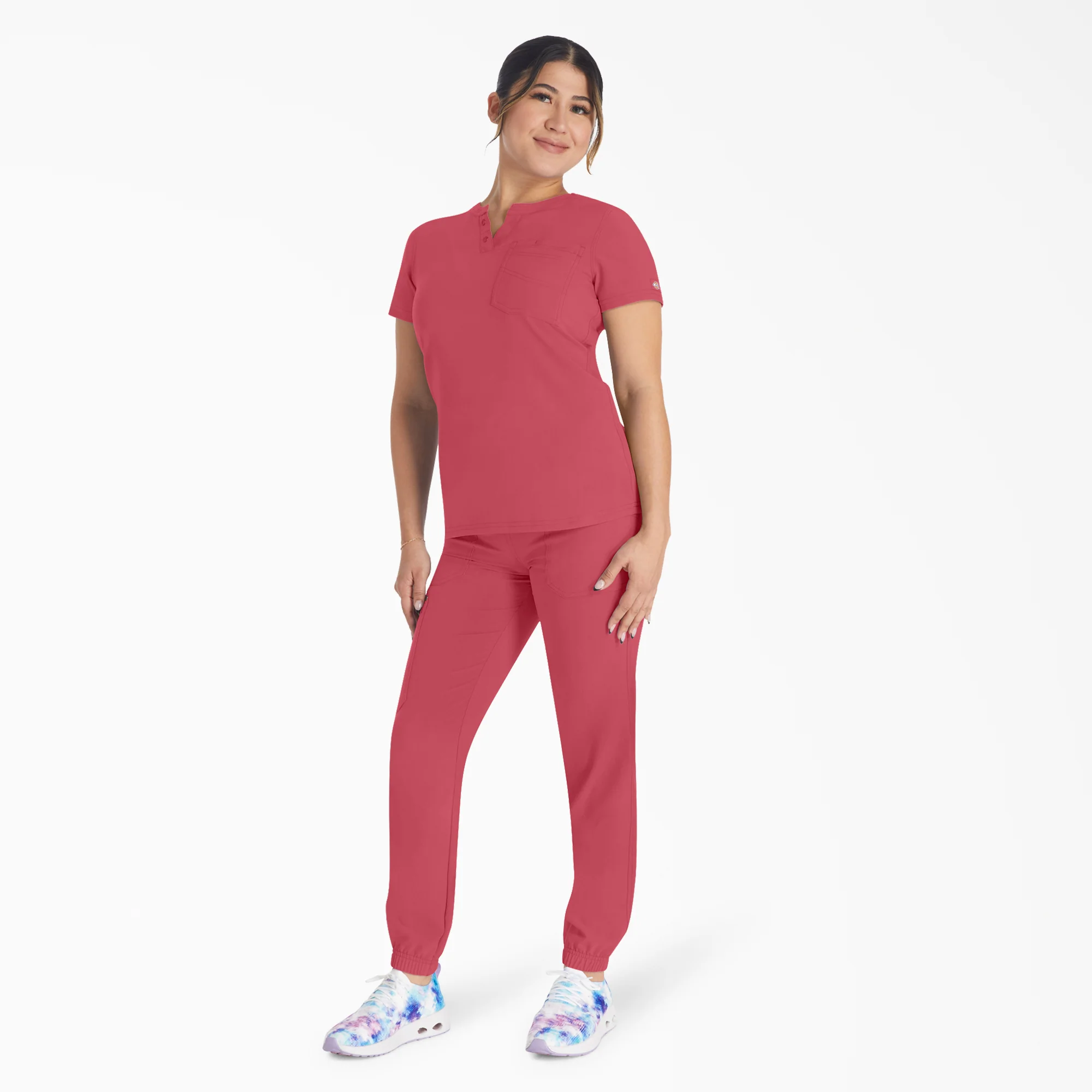 Women's EDS NXT Henley Scrub Top - Image 6
