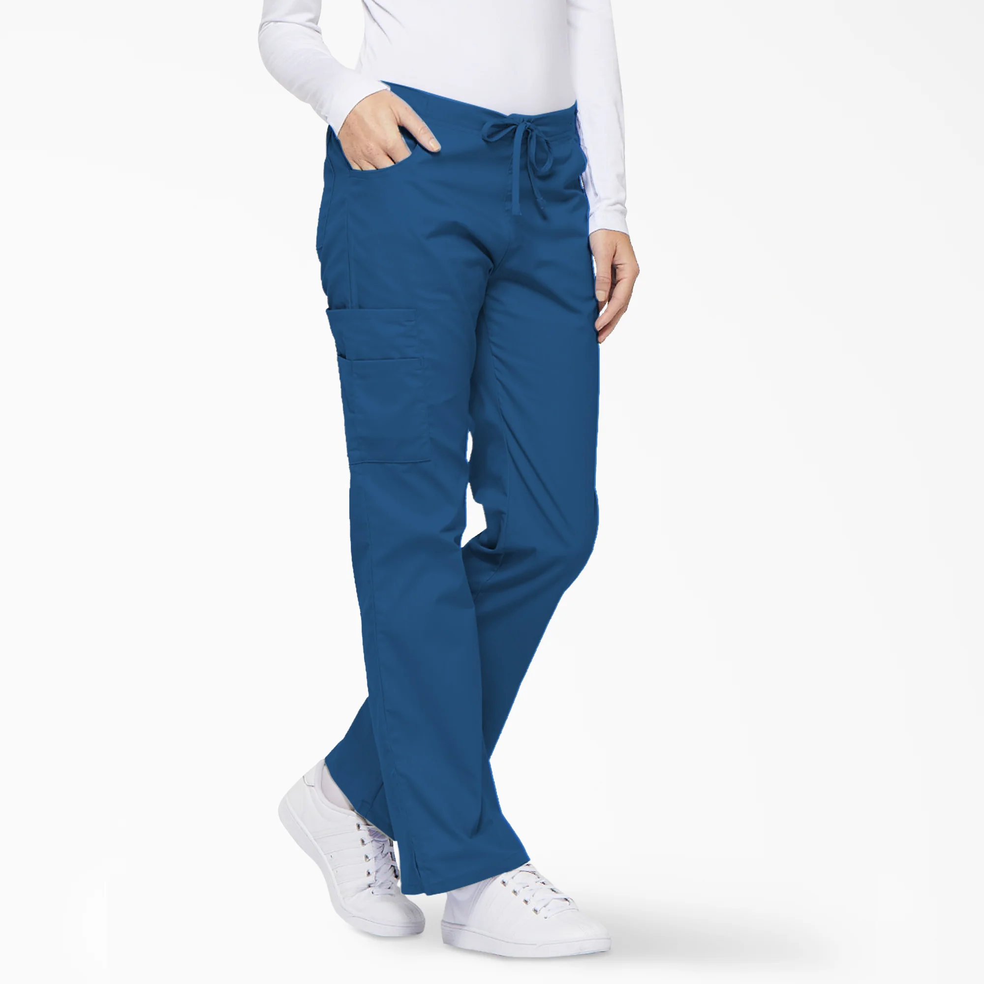 Women's EDS Signature Drawstring Cargo Scrub Pants - Image 4