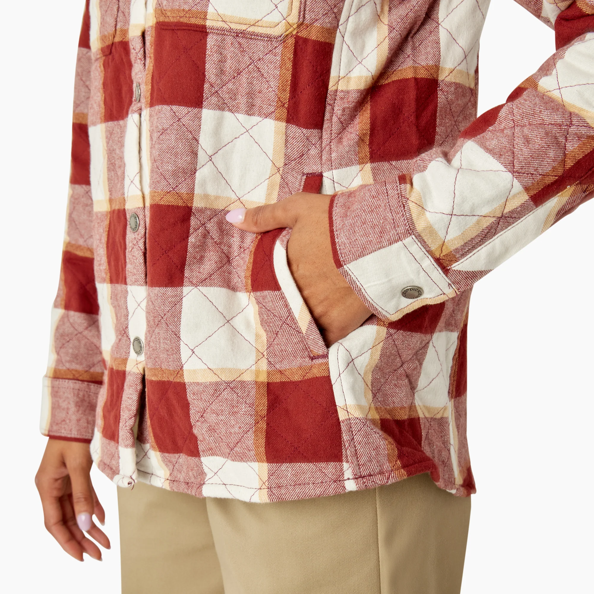 Women's Flannel Hooded Shirt Jacket - Image 8