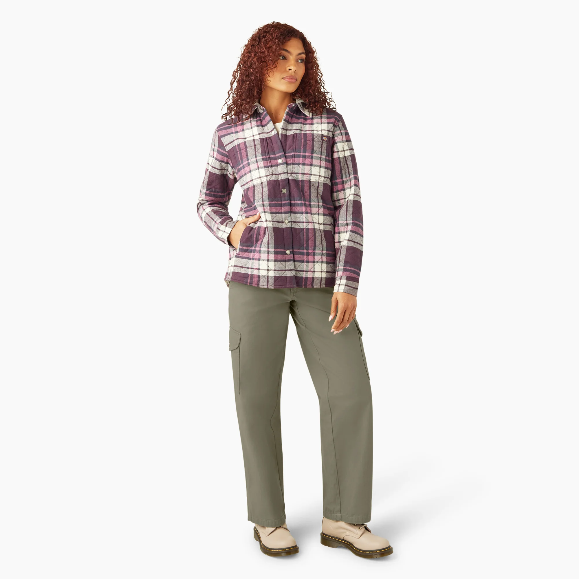Women's Flannel Hooded Shirt Jacket - Image 5