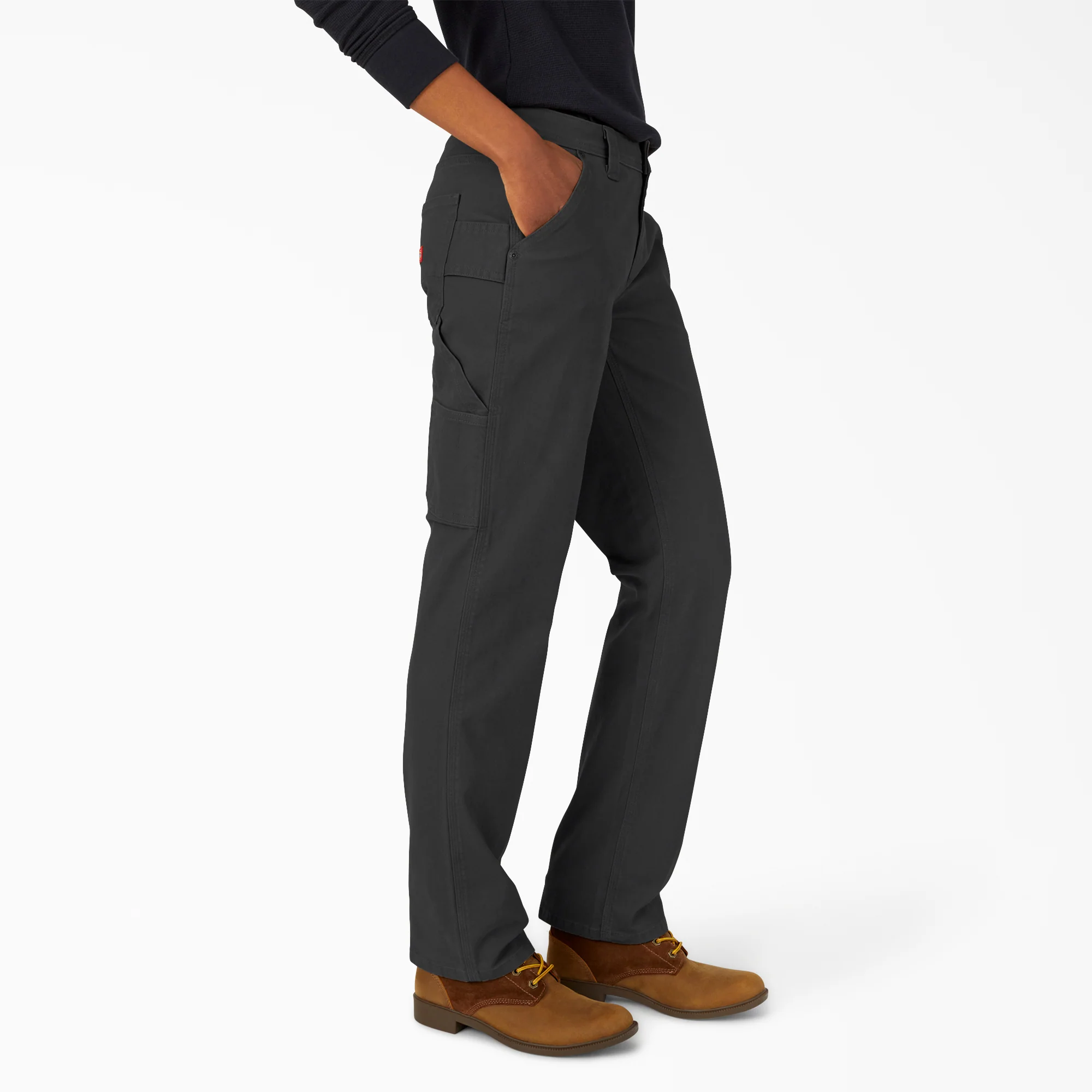 Women's FLEX Relaxed Straight Fit Duck Carpenter Pants - Image 4