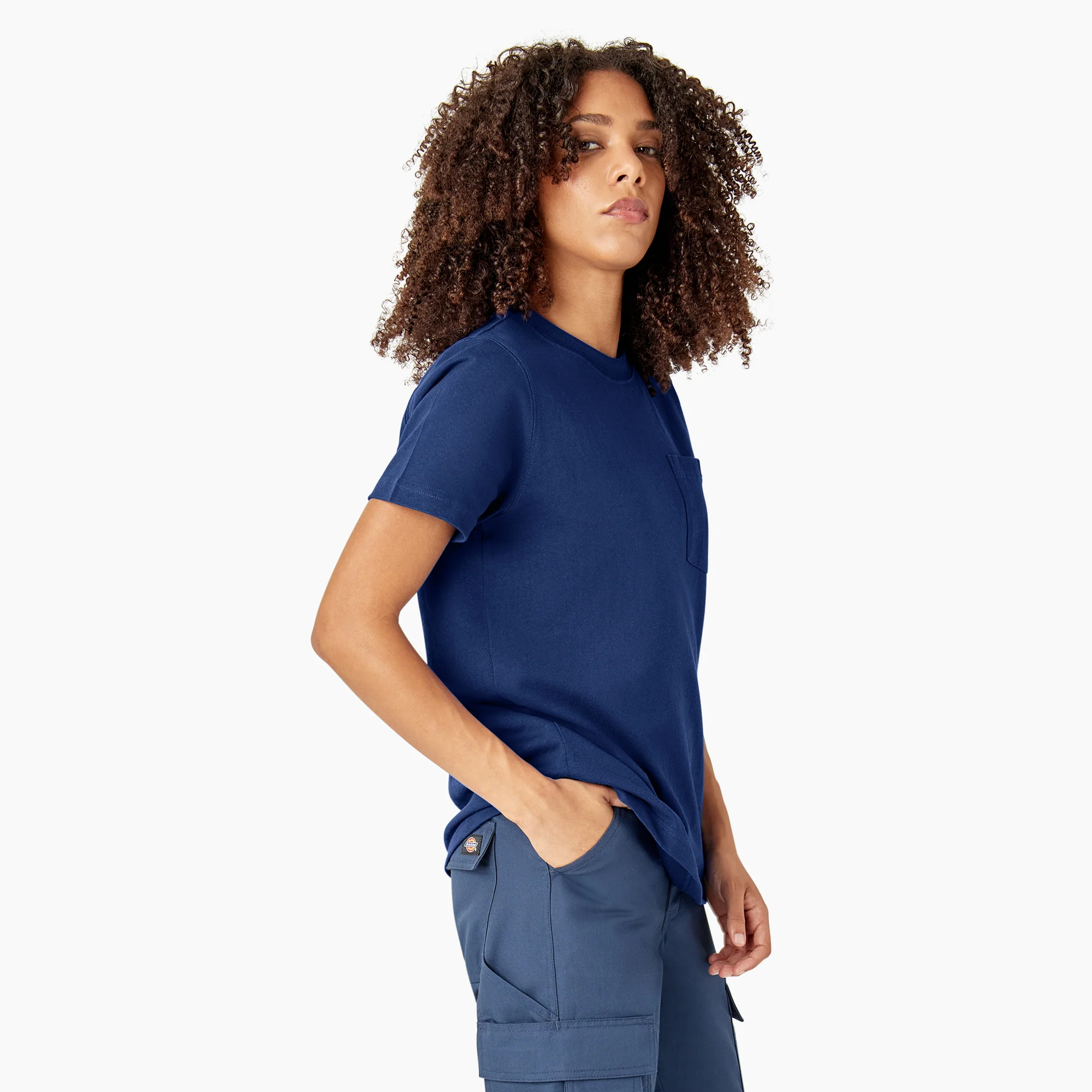 Women's Heavyweight Short Sleeve Pocket T-Shirt - Image 4