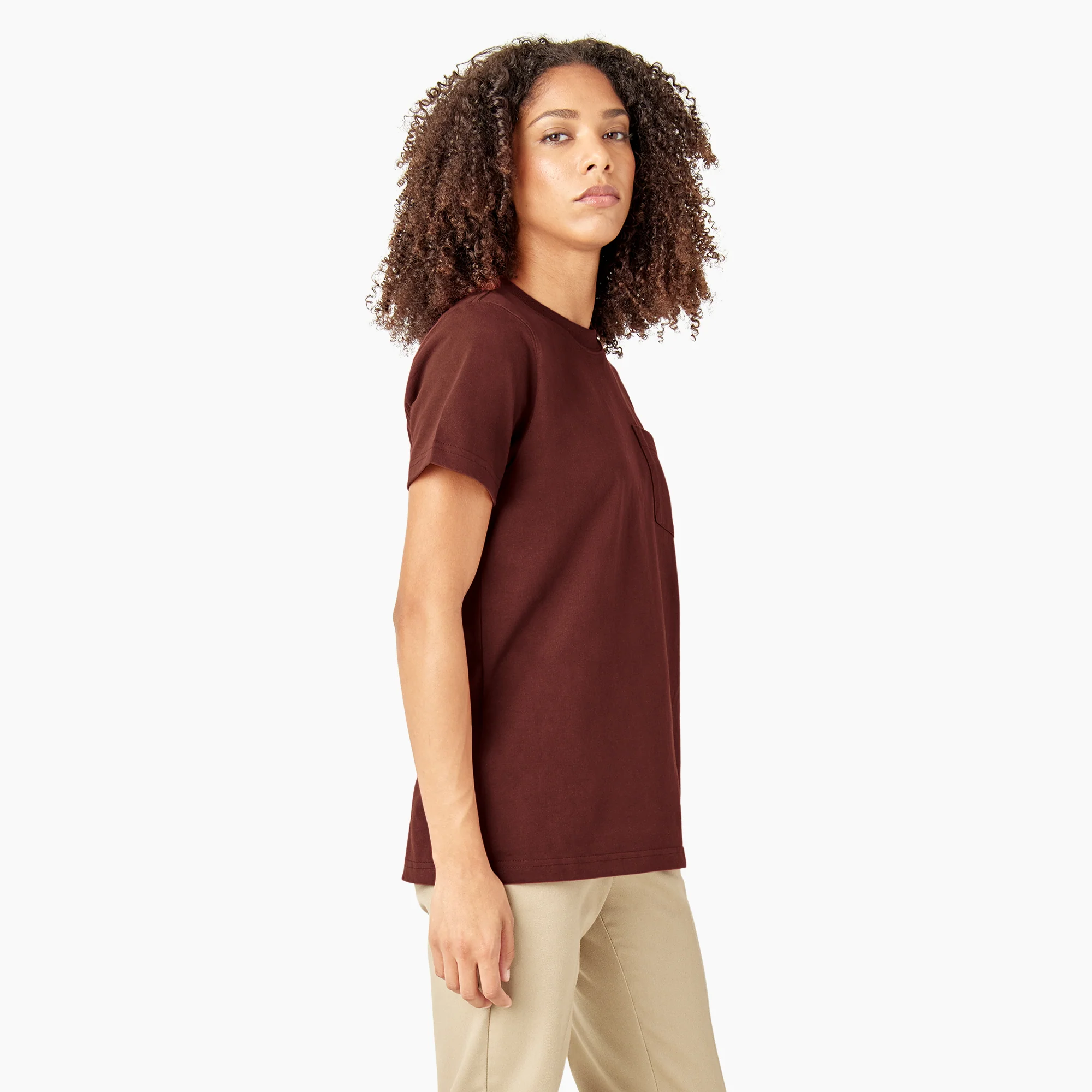 Women's Heavyweight Short Sleeve Pocket T-Shirt - Image 4