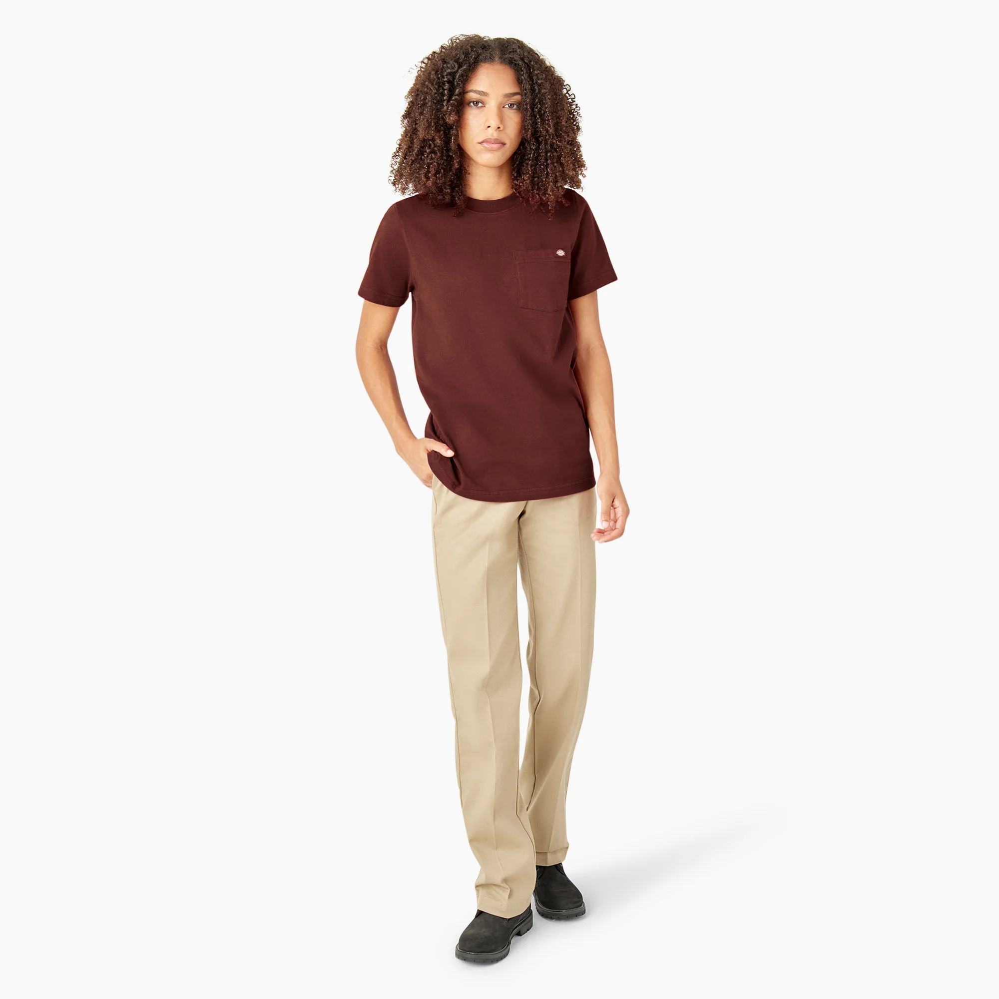 Women's Heavyweight Short Sleeve Pocket T-Shirt - Image 5