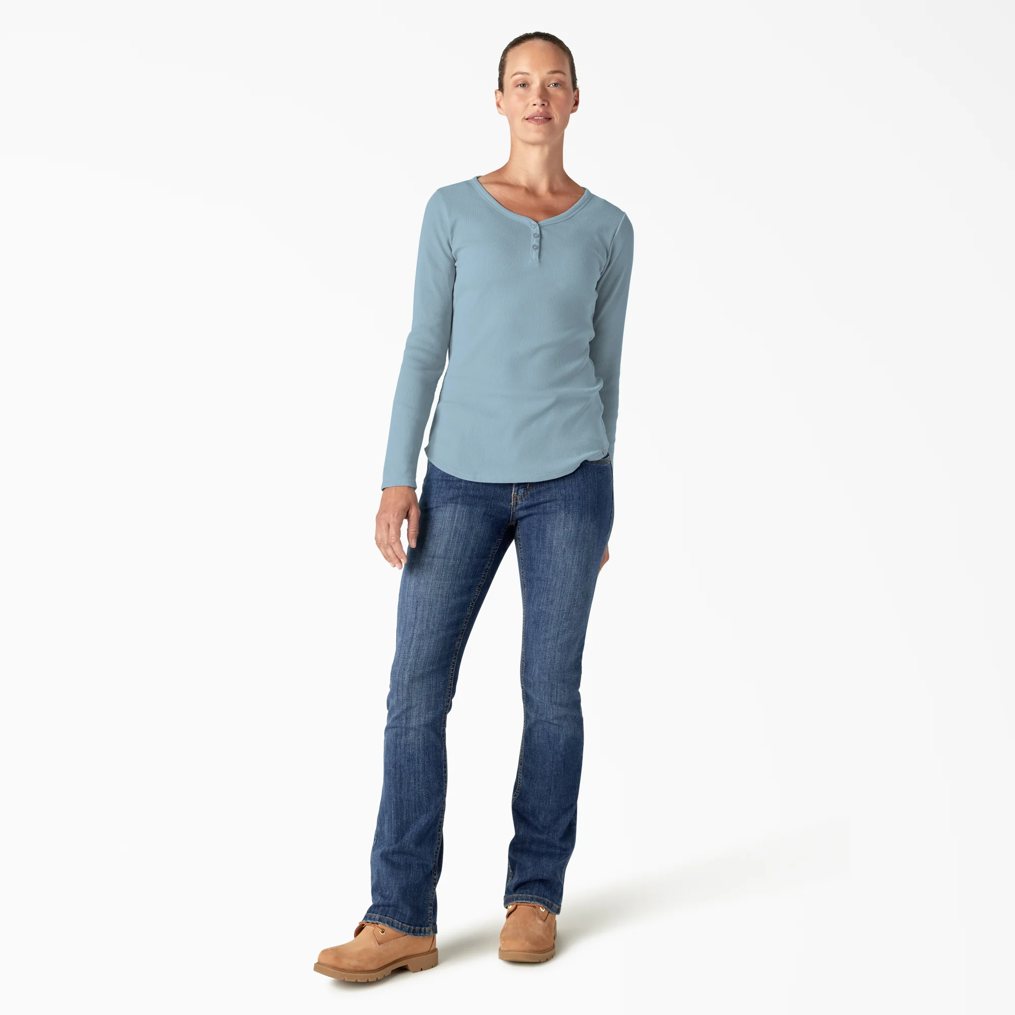 Women's Henley Long Sleeve Shirt - Image 4
