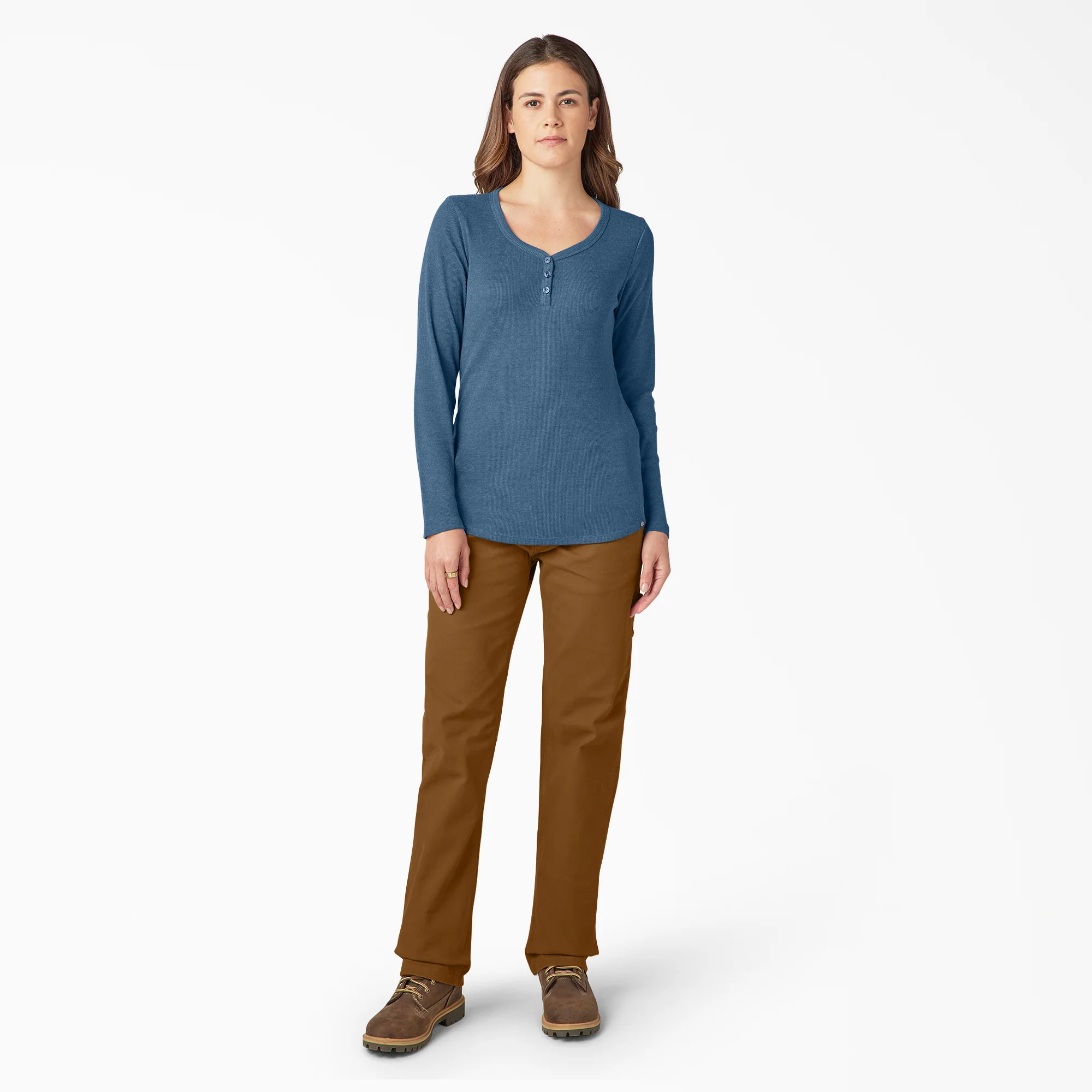 Women's Henley Long Sleeve Shirt - Image 3