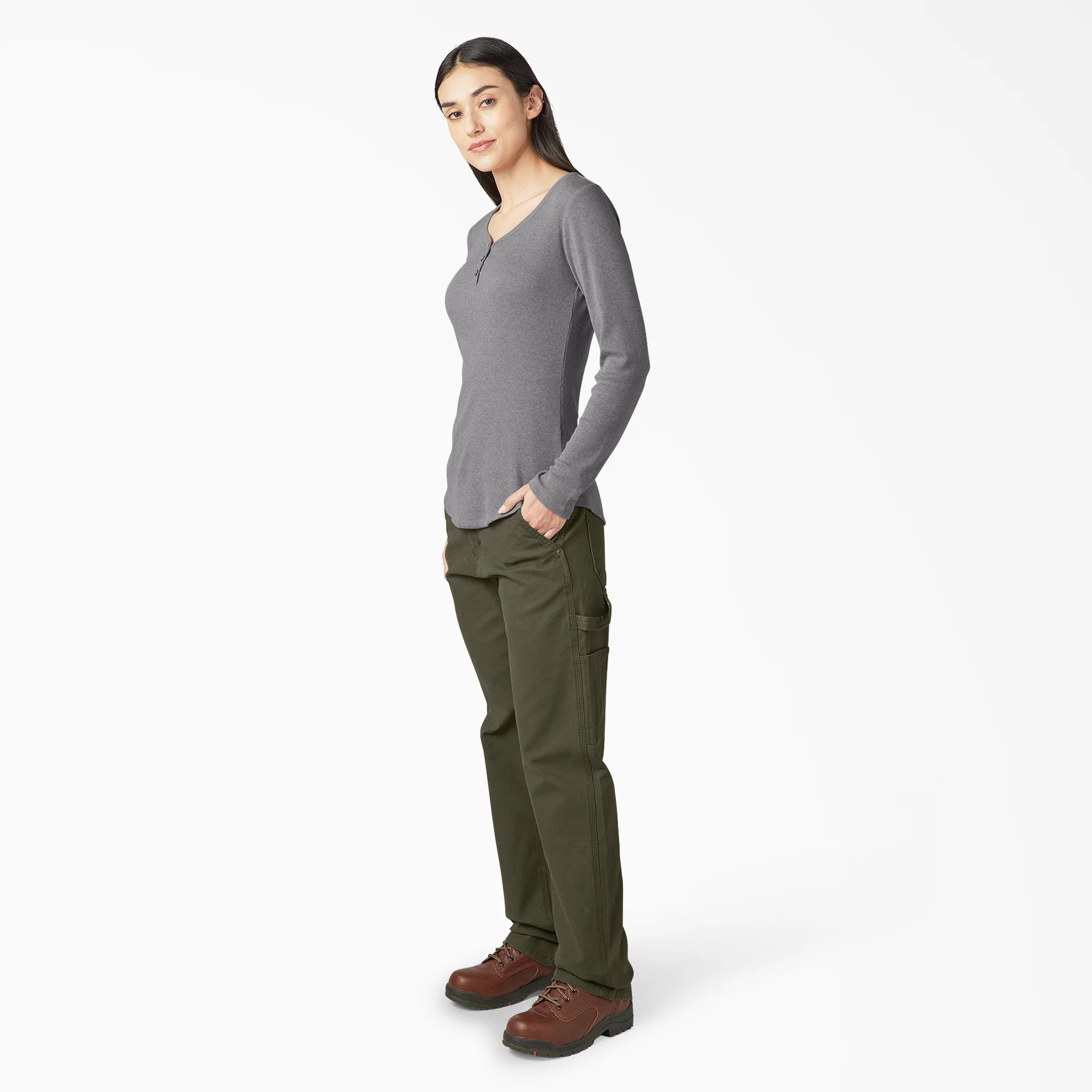 Women's Henley Long Sleeve Shirt - Image 4