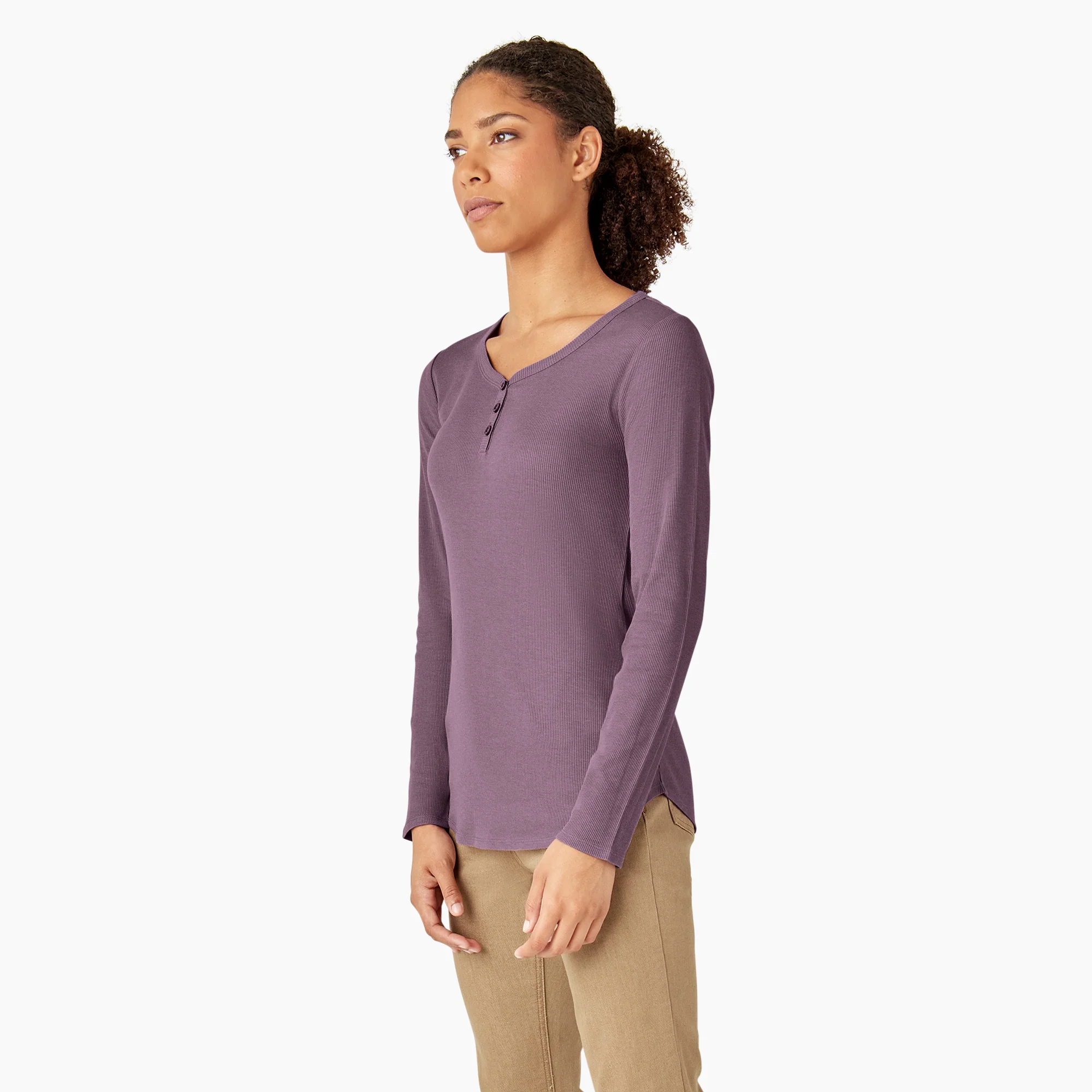 Women's Henley Long Sleeve Shirt - Image 3