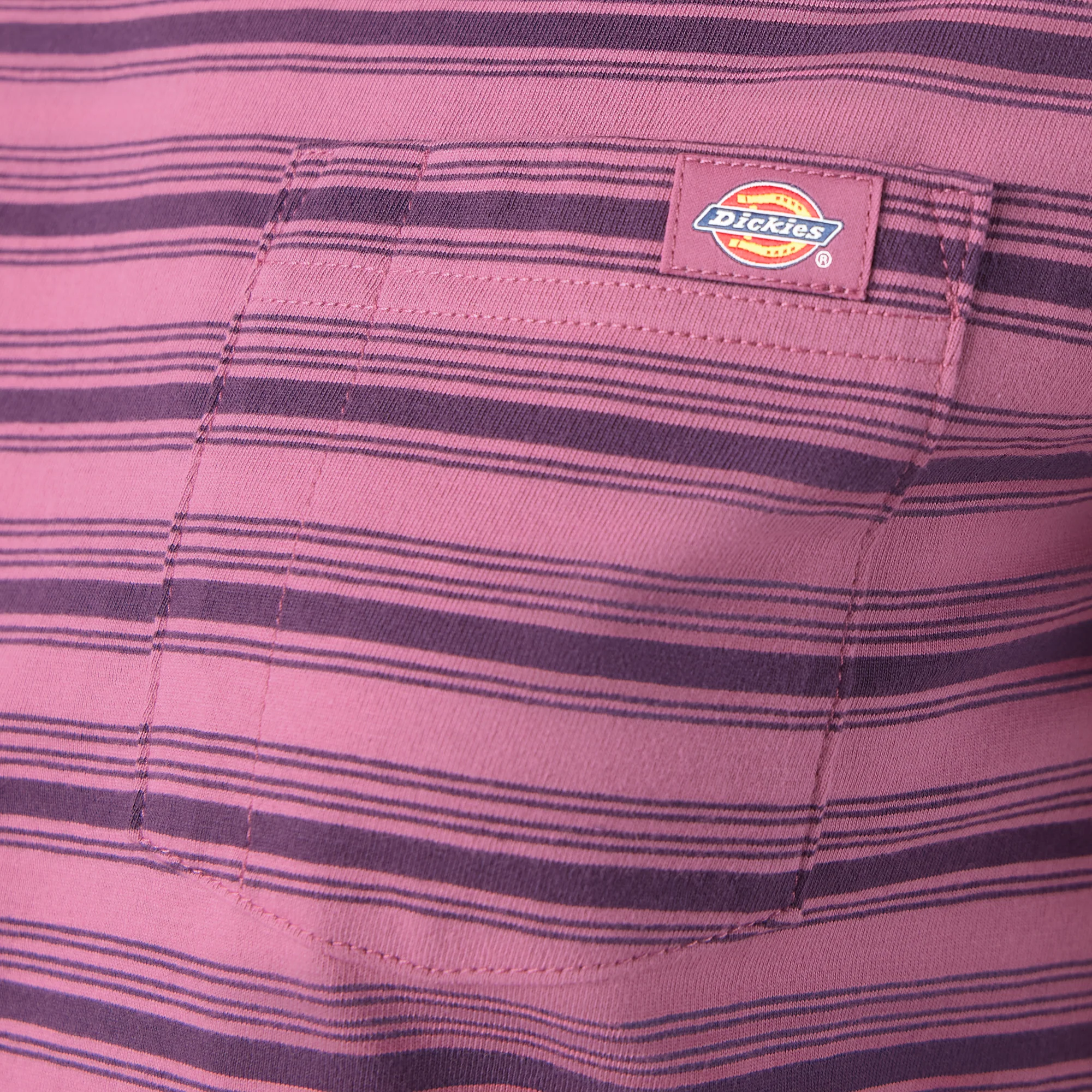 Women's Large Striped Cropped Pocket T-Shirt - Image 6