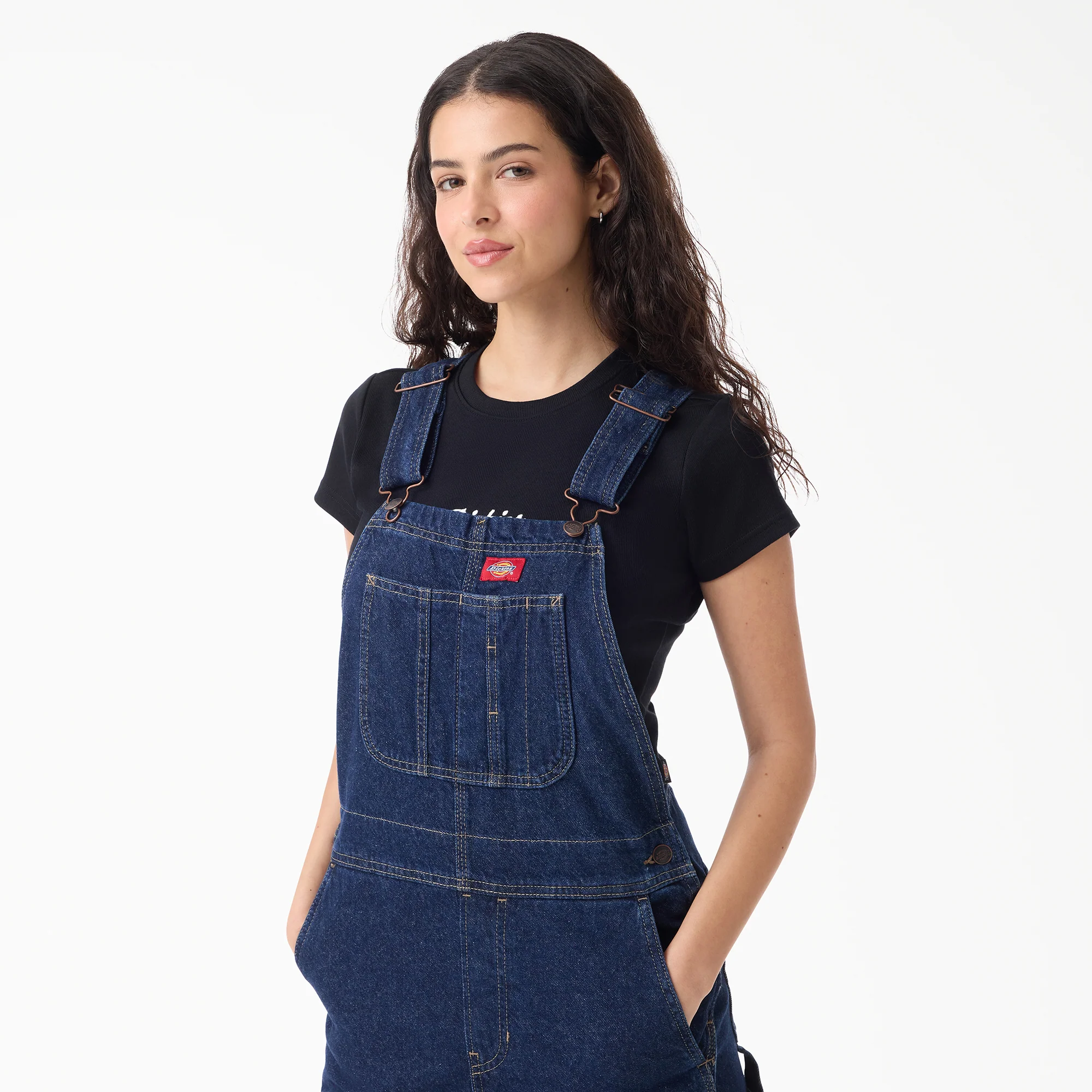 Women's Loose Denim Bib - Image 6