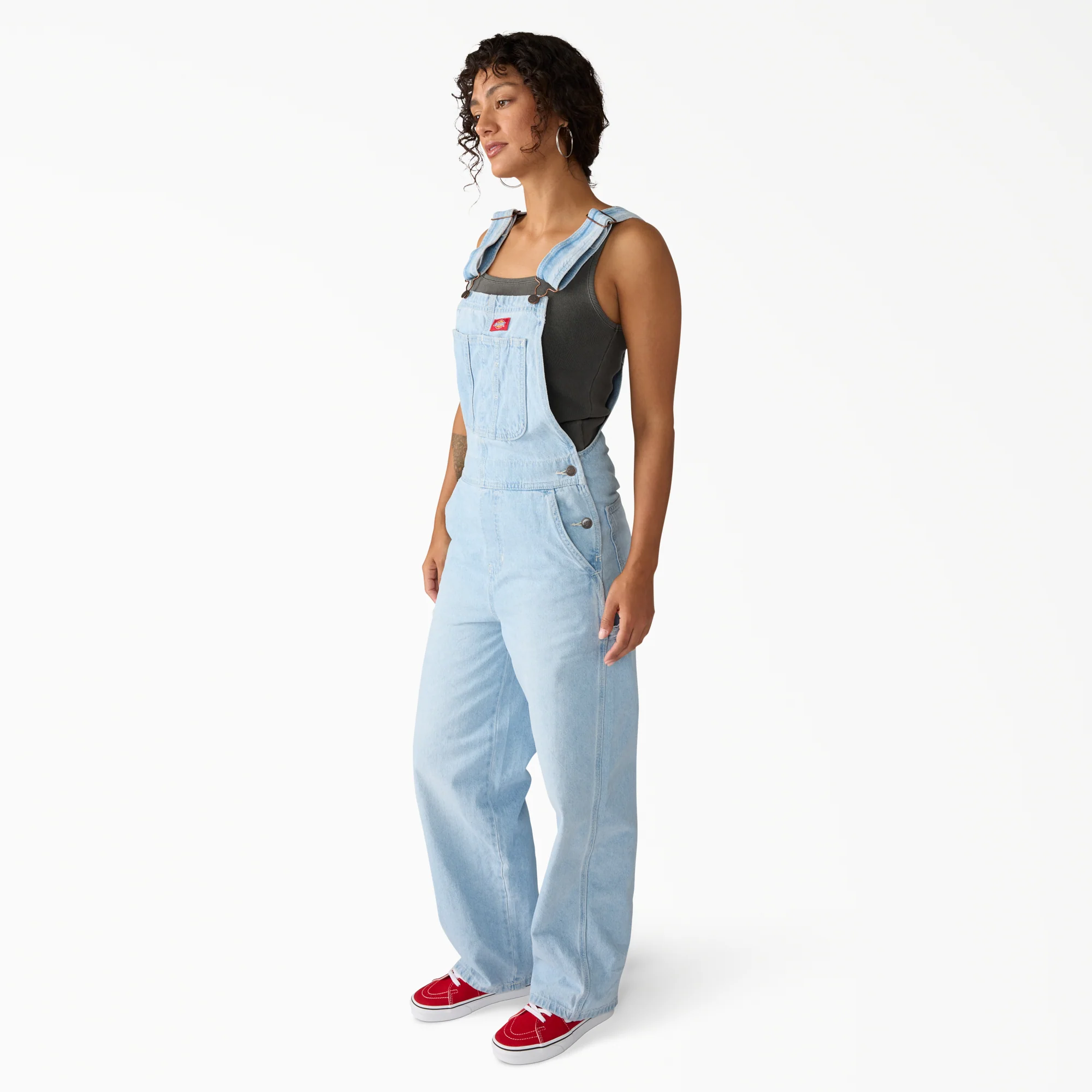 Women's Loose Denim Bib - Image 3