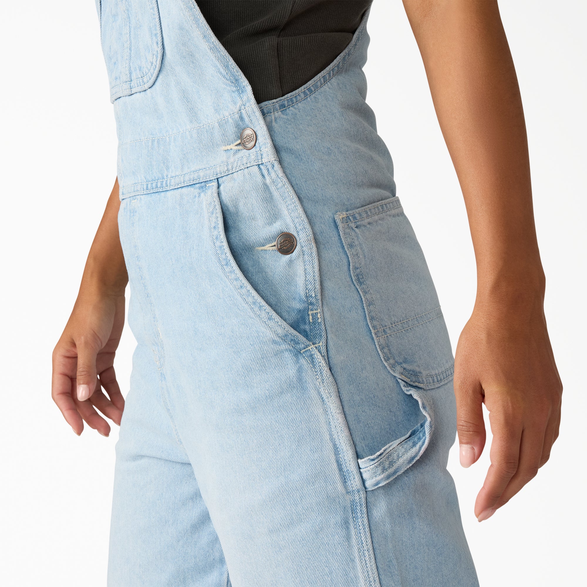 Women's Loose Denim Bib - Image 5