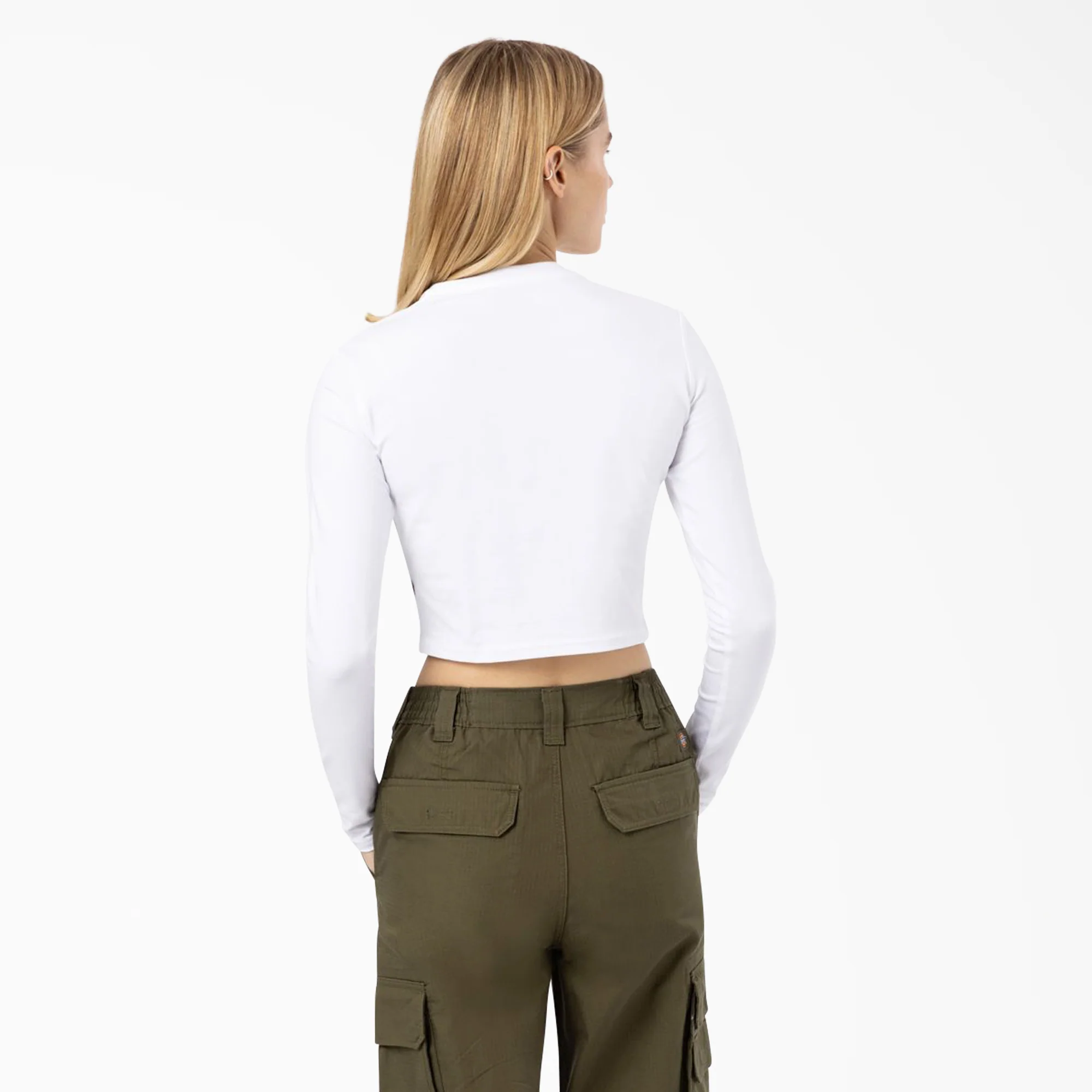 Women's Maple Valley Logo Long Sleeve Cropped T-Shirt - Image 2