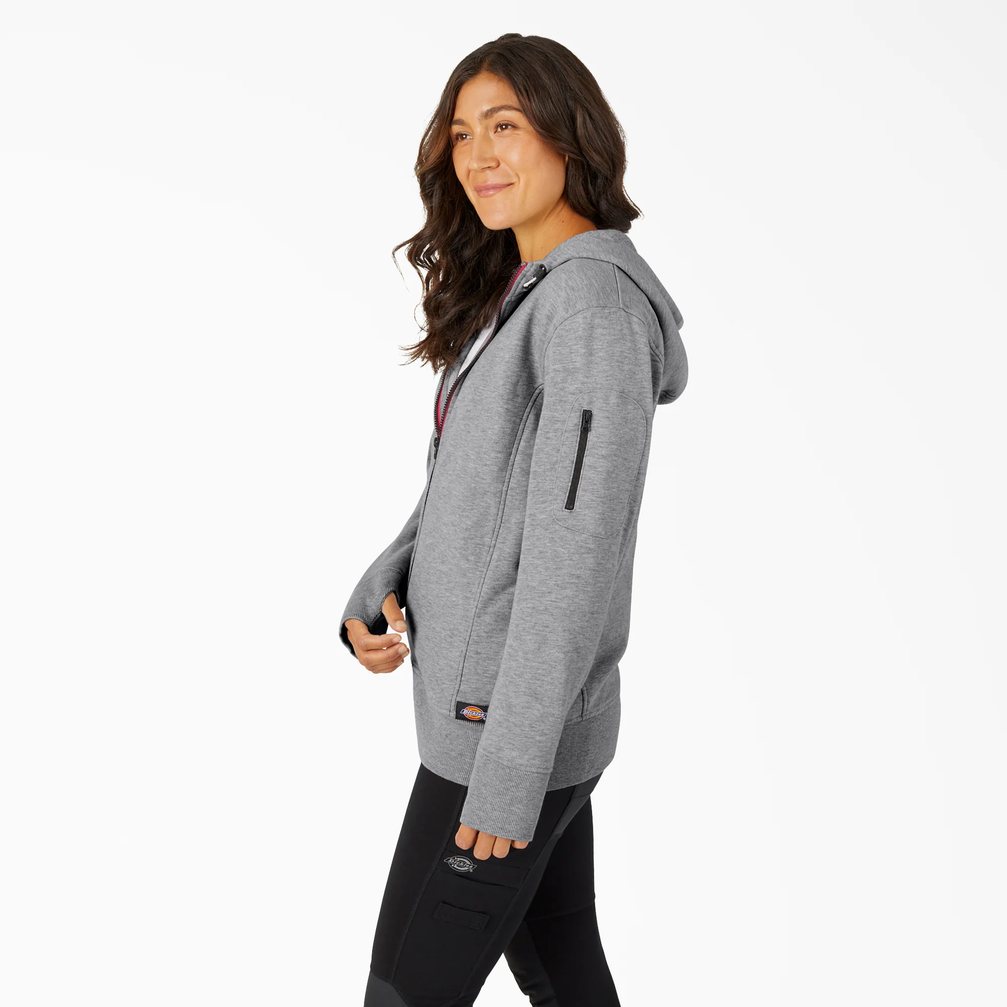 Women's Performance Workwear Full Zip Fleece Hoodie - Image 3