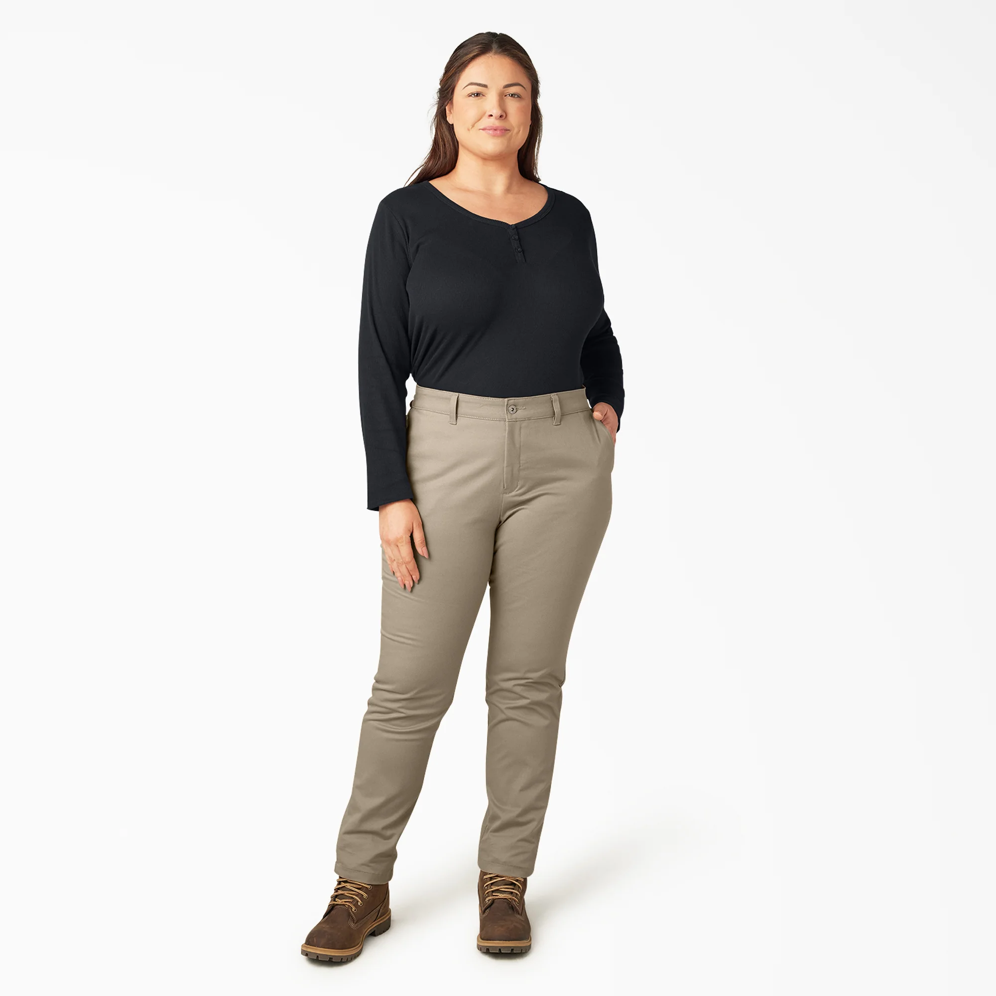Women's Plus Mid Rise Skinny Leg Pants - Image 4