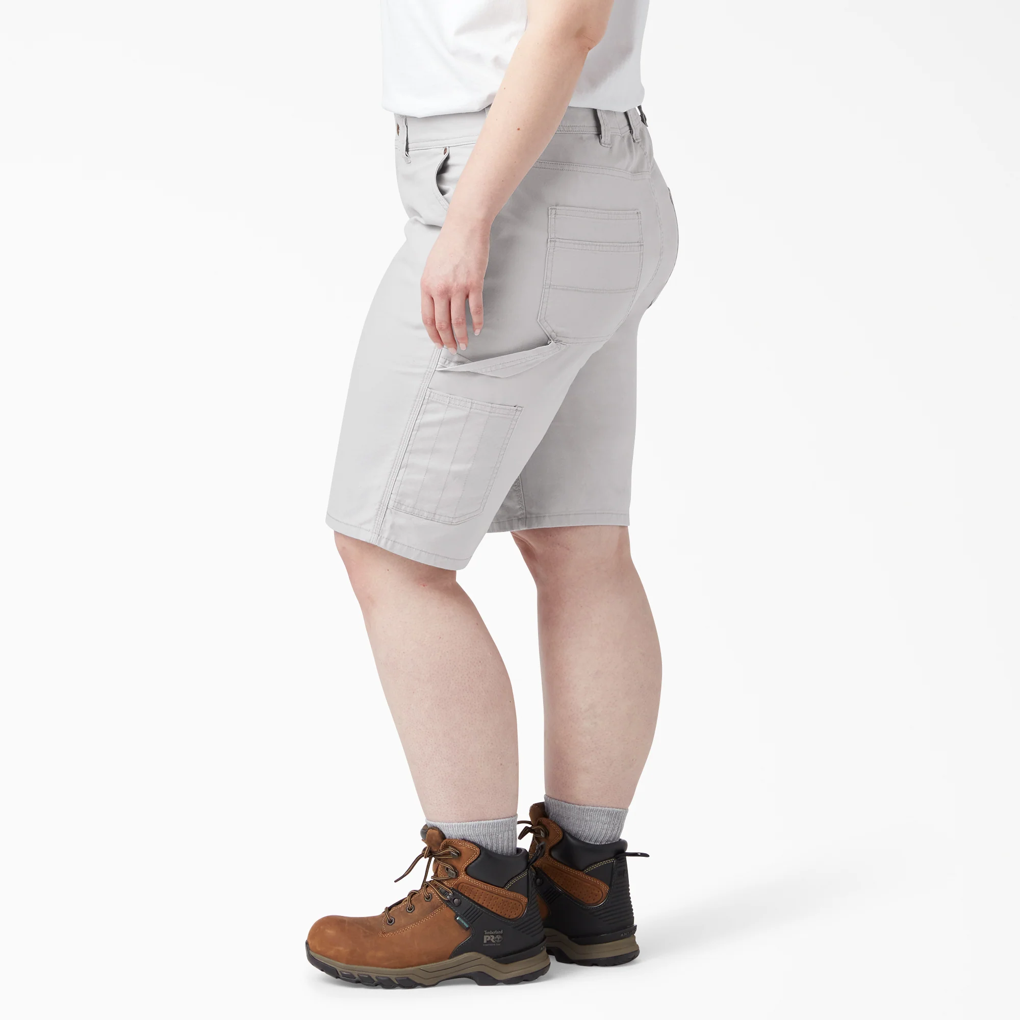 Women's Plus Relaxed Fit Duck Carpenter Shorts, 11" - Image 3