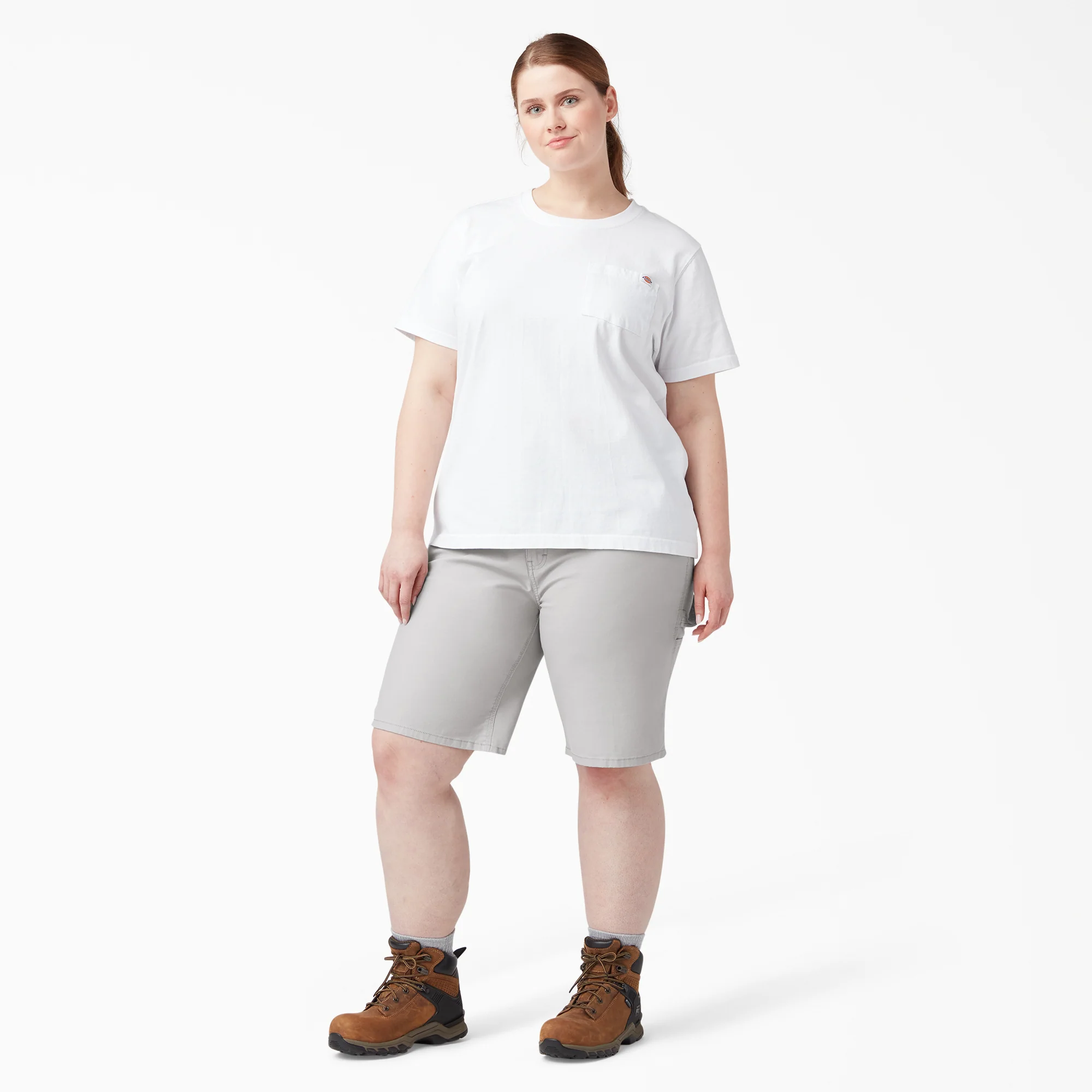 Women's Plus Relaxed Fit Duck Carpenter Shorts, 11" - Image 4