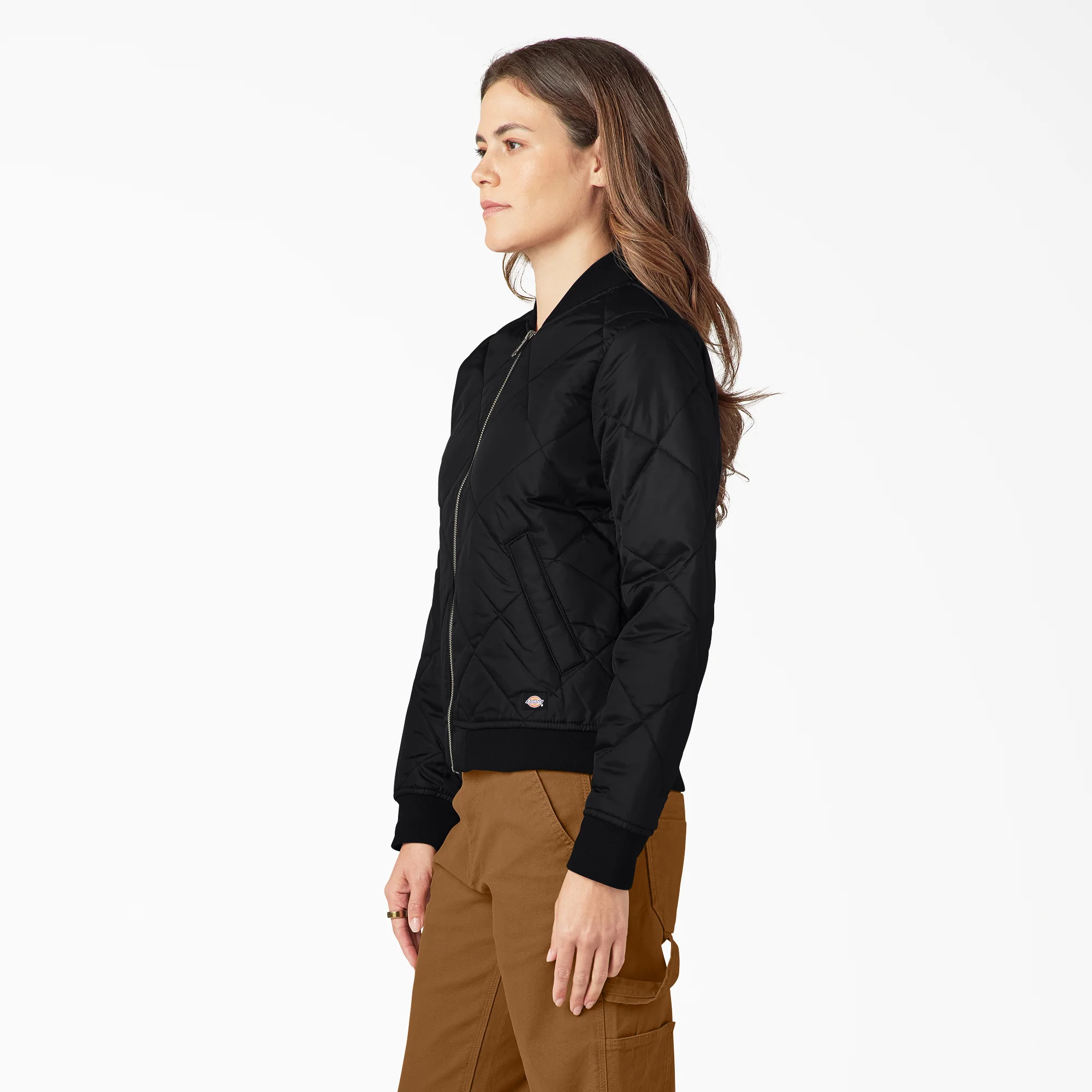 Women's Quilted Bomber Jacket - Image 3