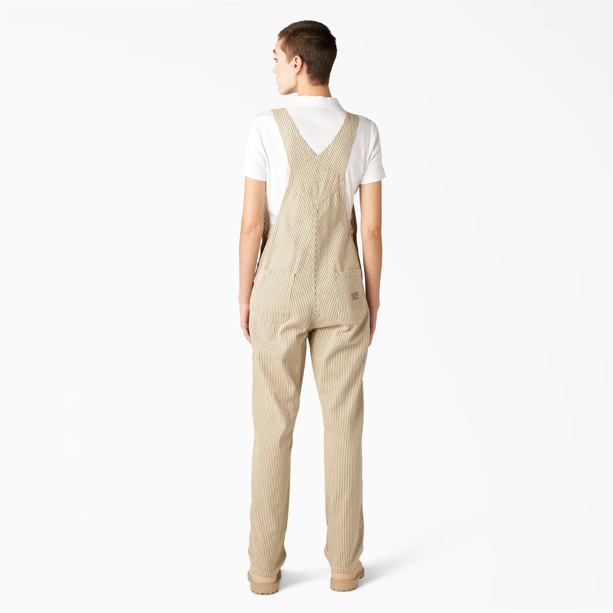 Women's Regular Fit Hickory Stripe Bib Overalls - Image 2