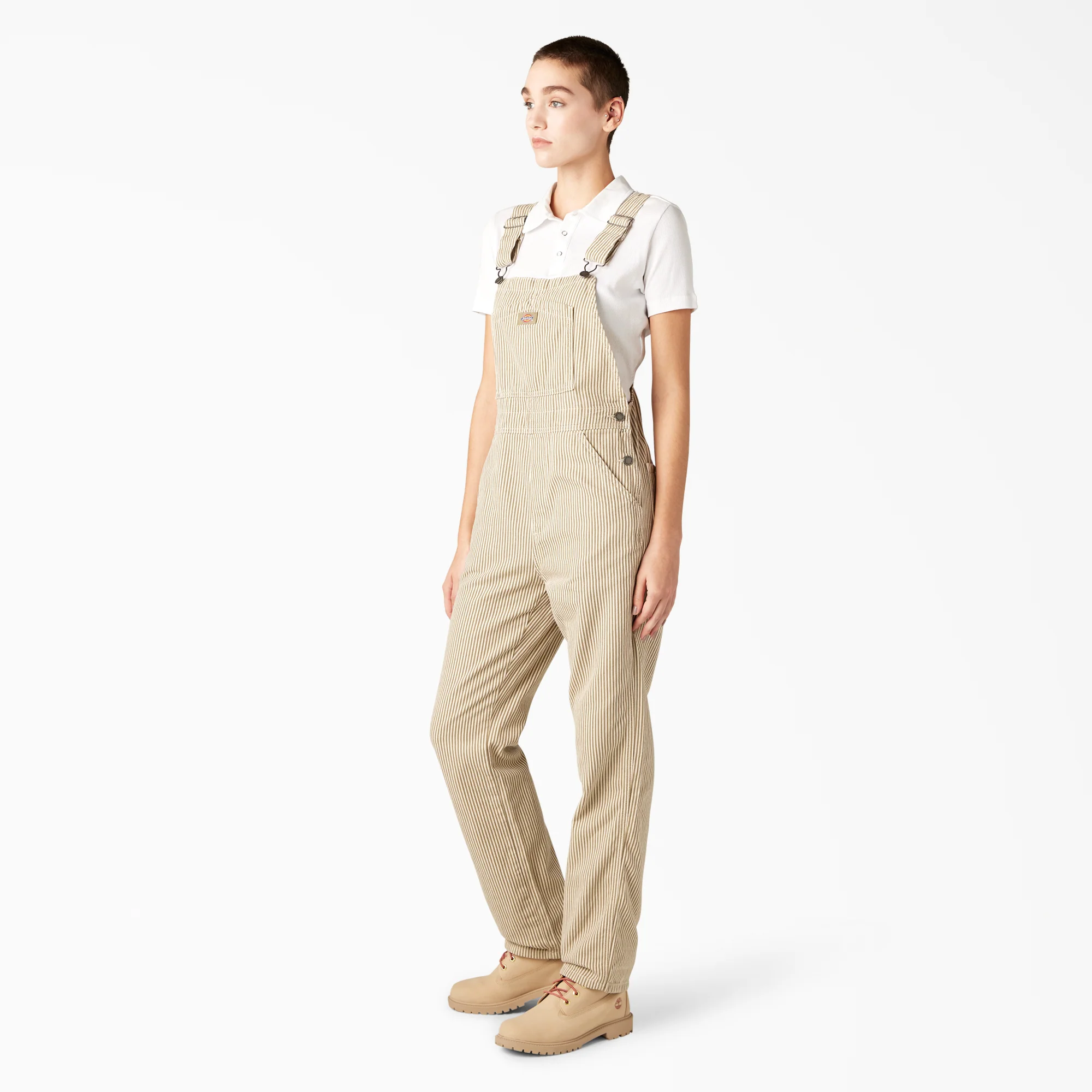 Women's Regular Fit Hickory Stripe Bib Overalls - Image 3