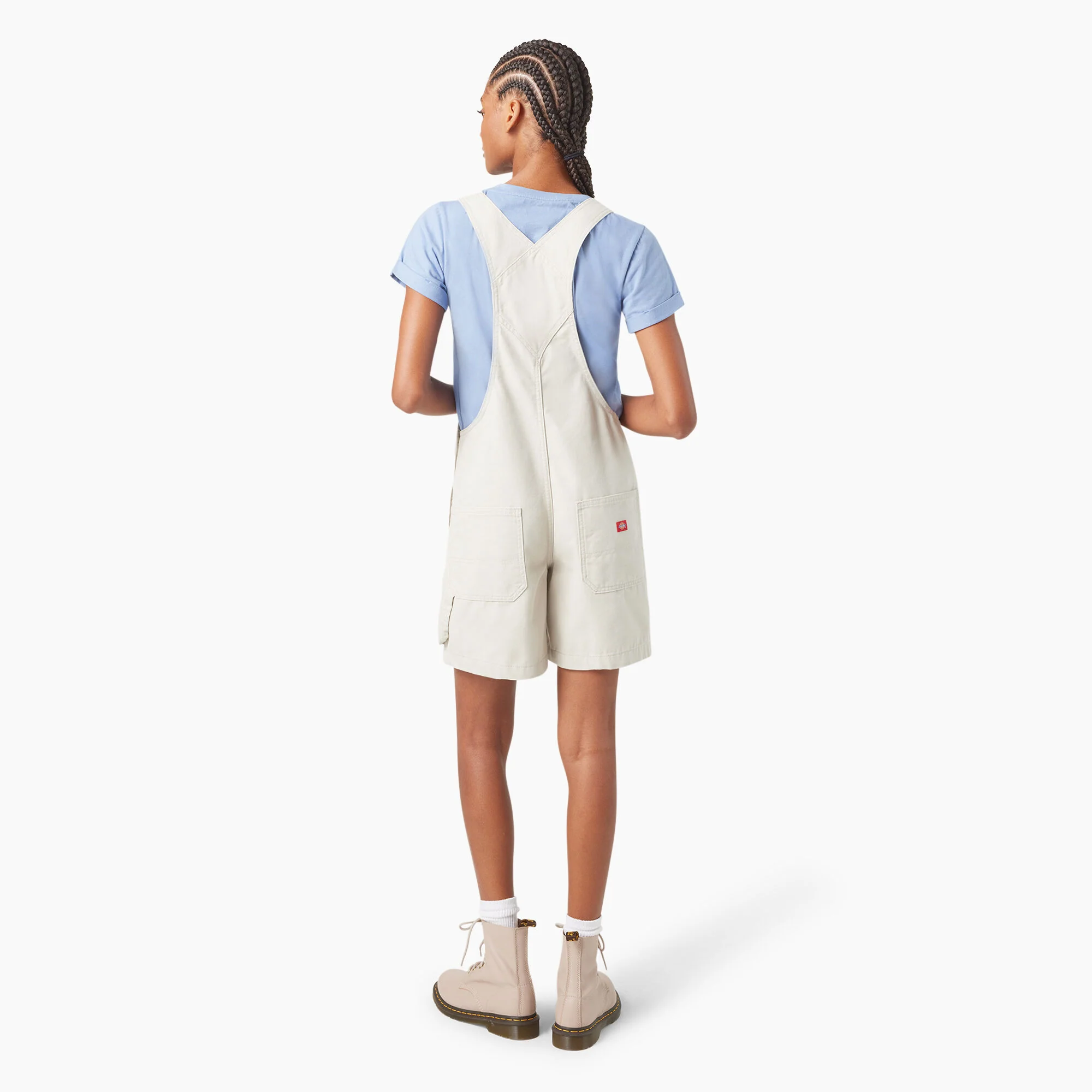 Women's Relaxed Fit Bib Shortalls, 7" - Image 2